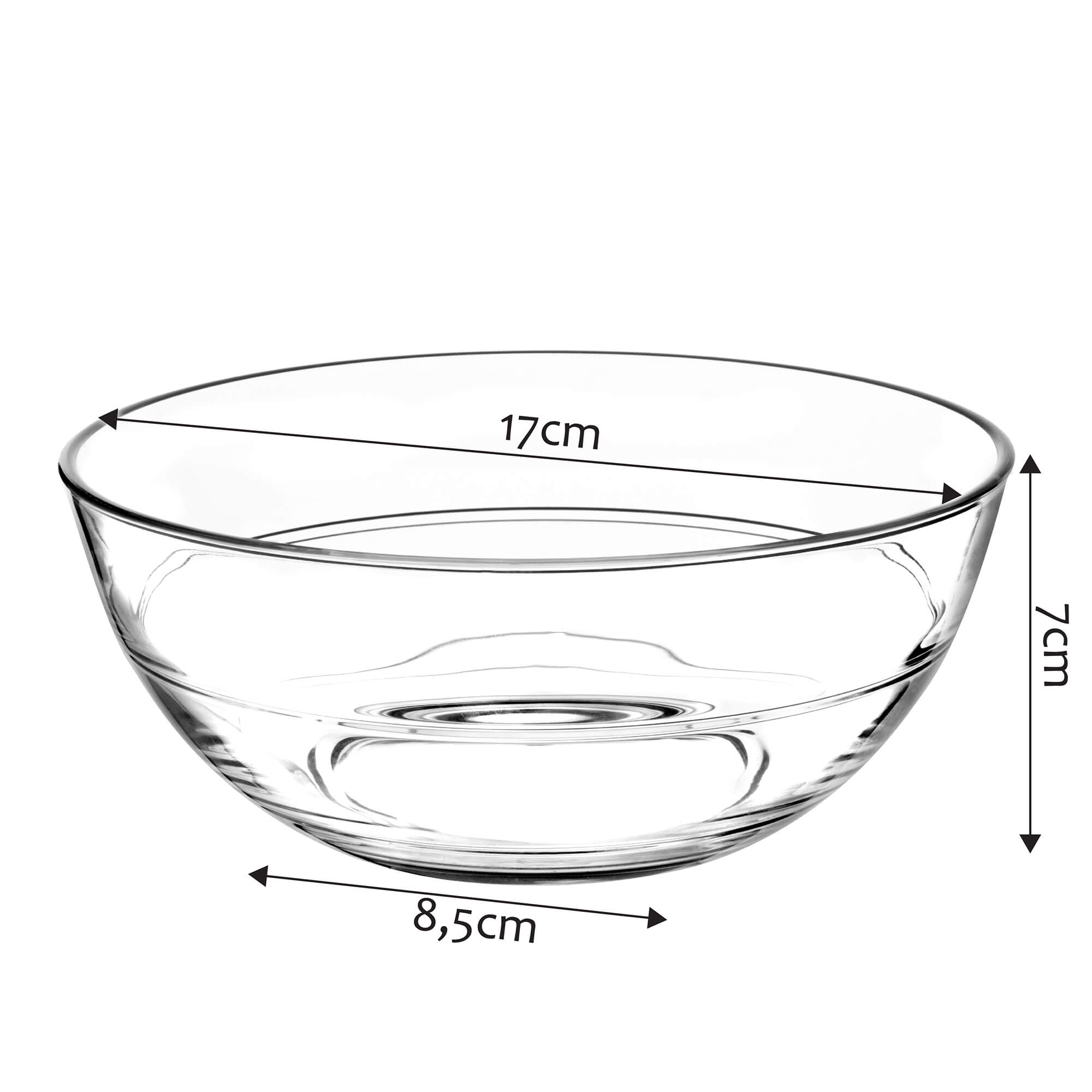 Salaterka szklana 17 cm, 1 szt