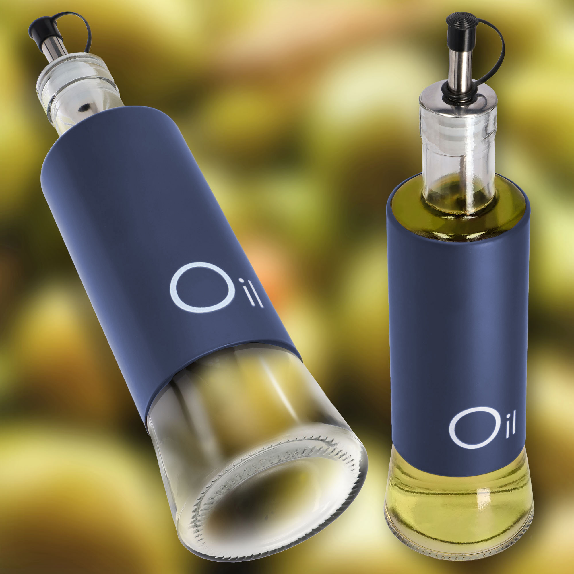 Zestaw dozowników kuchennych Lerin 280 ml, granatowe