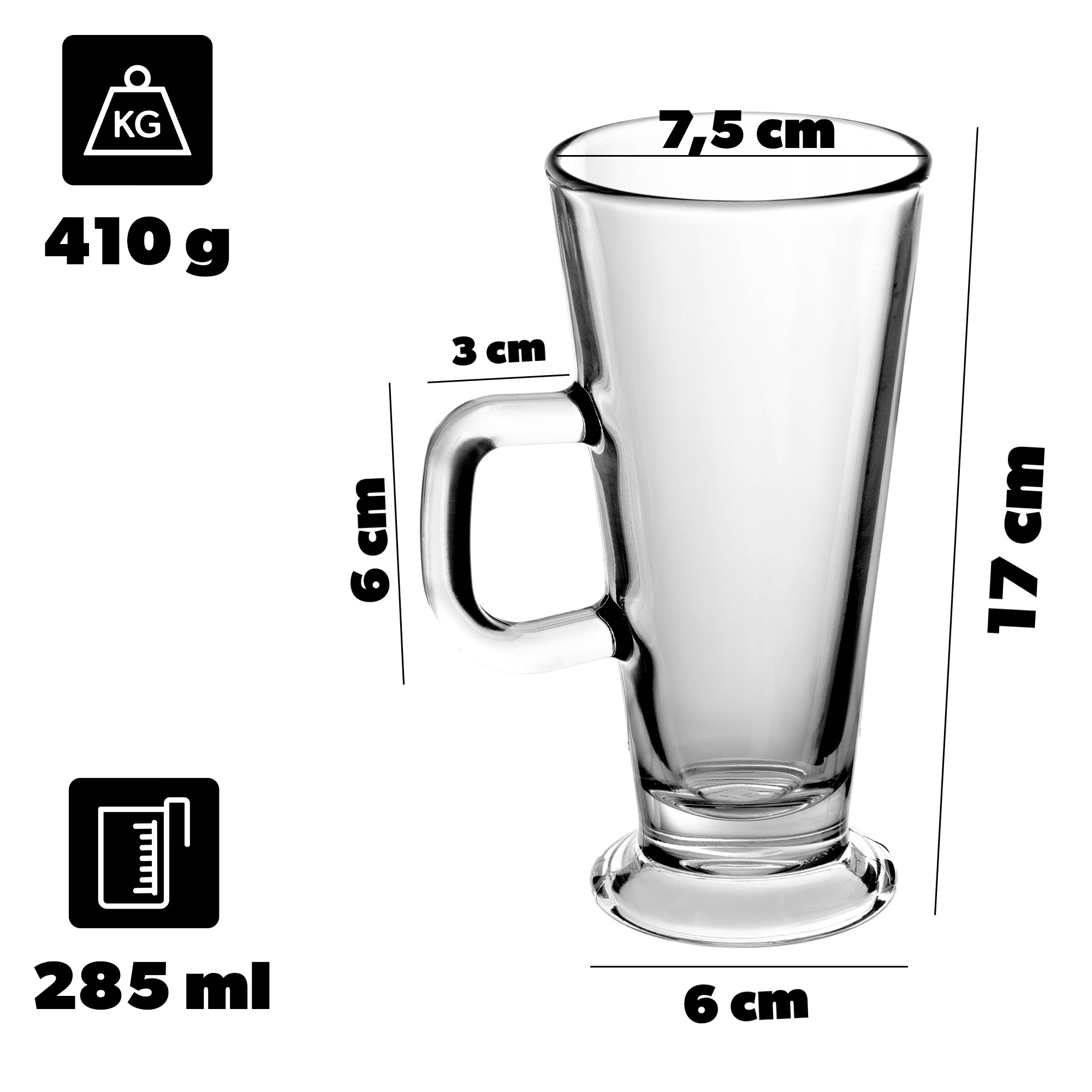 Kubki do kawy Balze 285ml 6szt