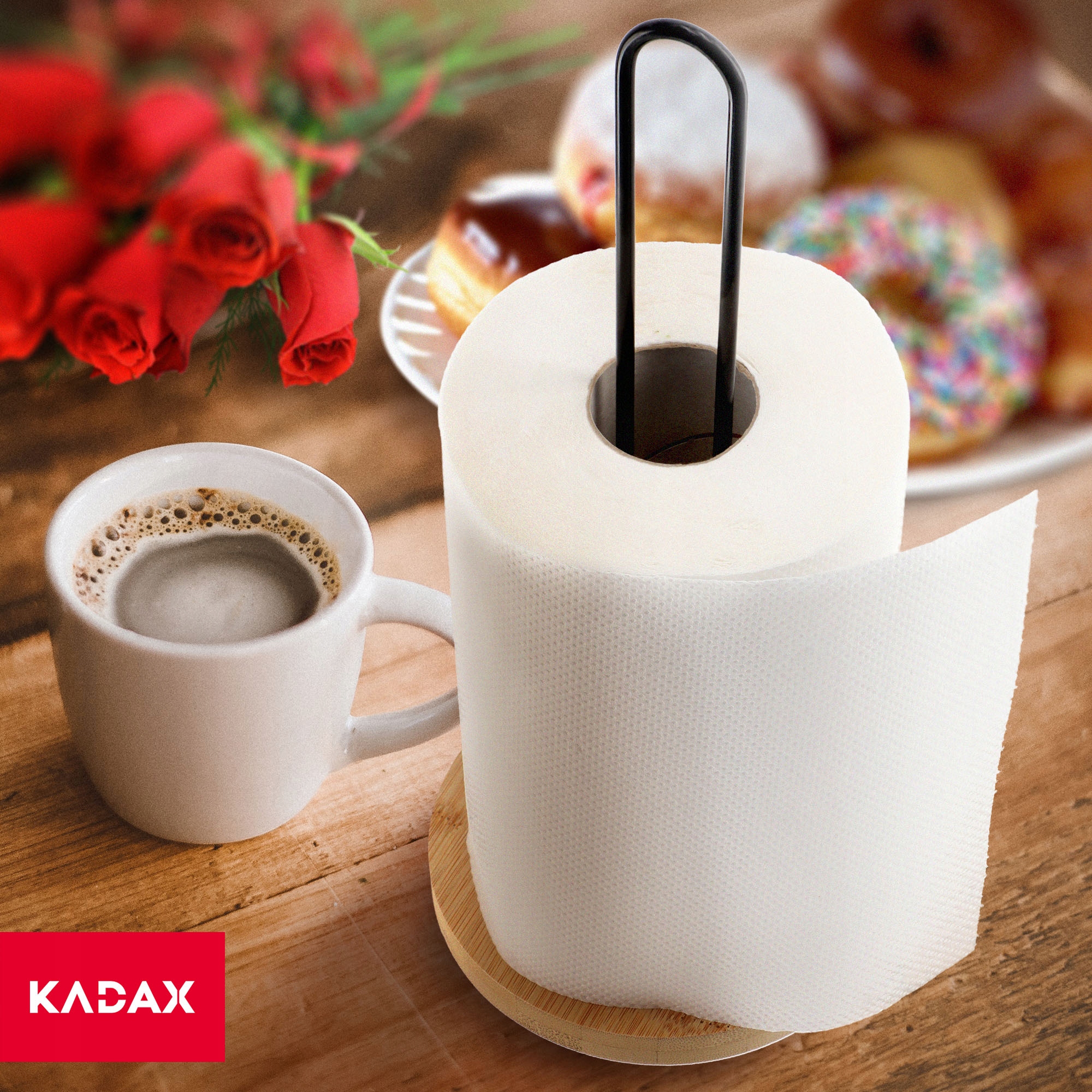 Stojak na ręcznik papierowy Barega 33 x 15 cm, czarny