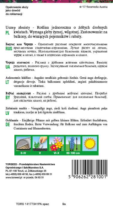 Uczep złocisty - Bidens aurea żółty 0,2g