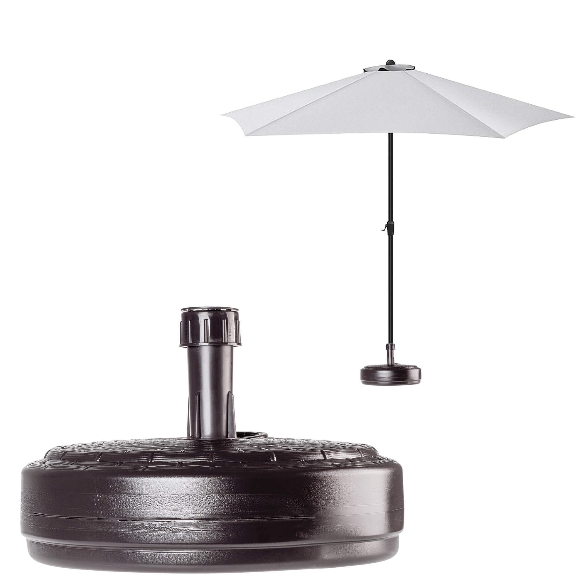 Podstawa pod parasol ogrodowy Solero rattan okrągła brąz