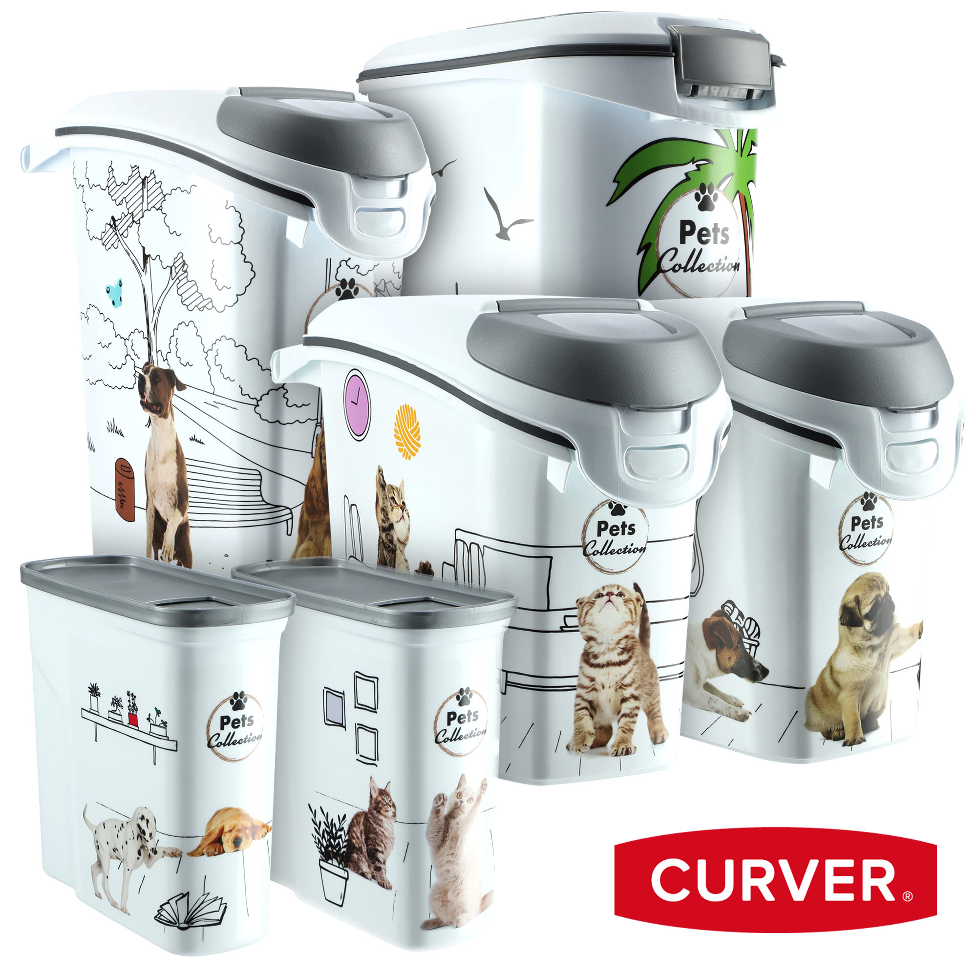 Pojemnik na karmę dla kota Curver Pet Life 2L