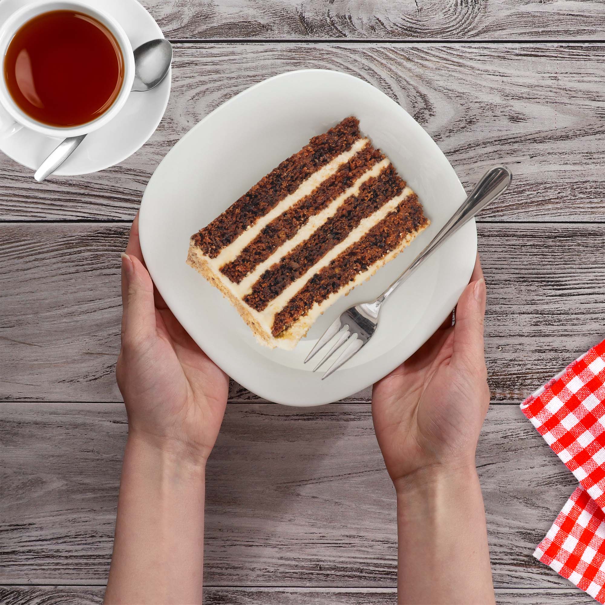 Talerz deserowy biały 21 cm, 3 szt.