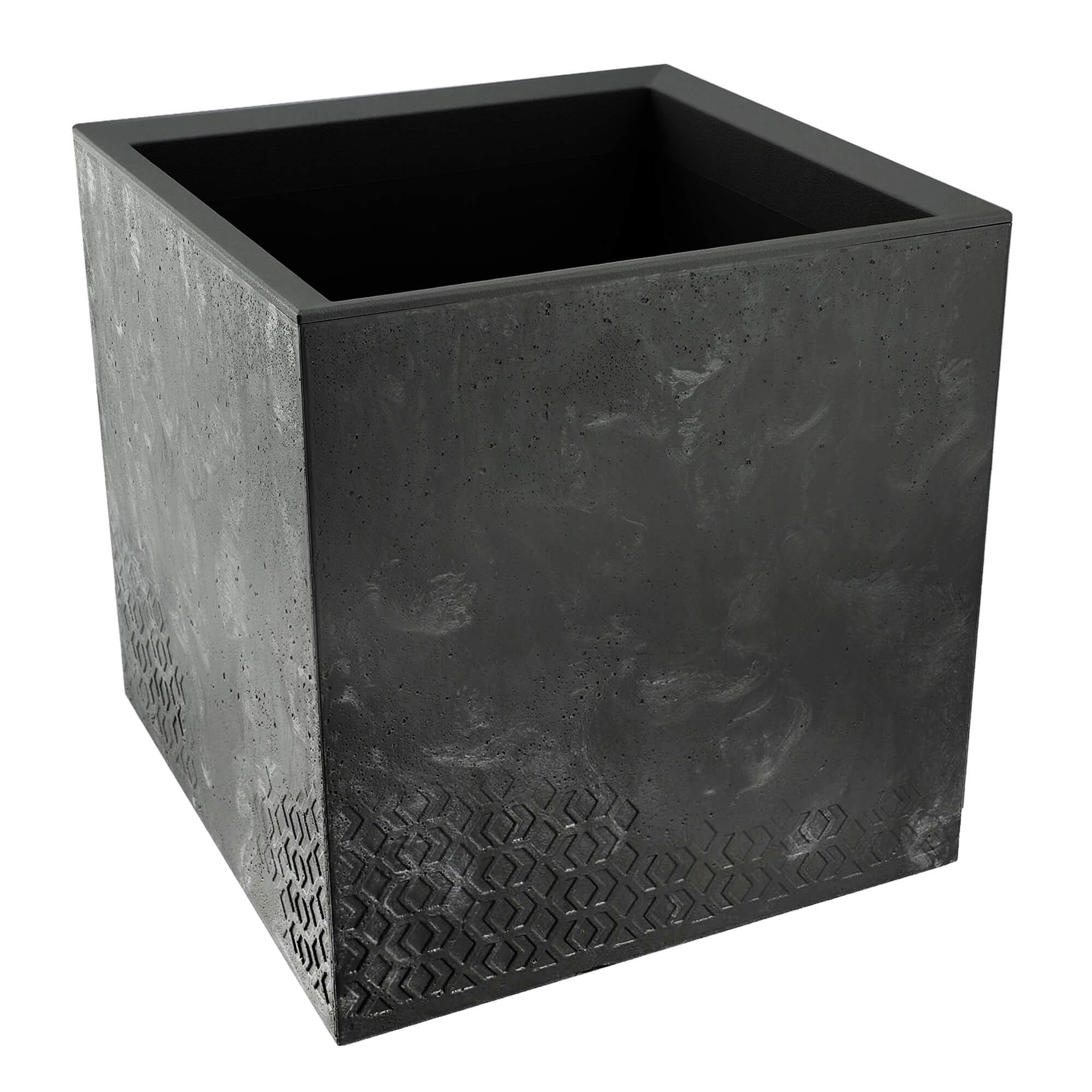 Donica na kółkach Sore 40cm czarny beton