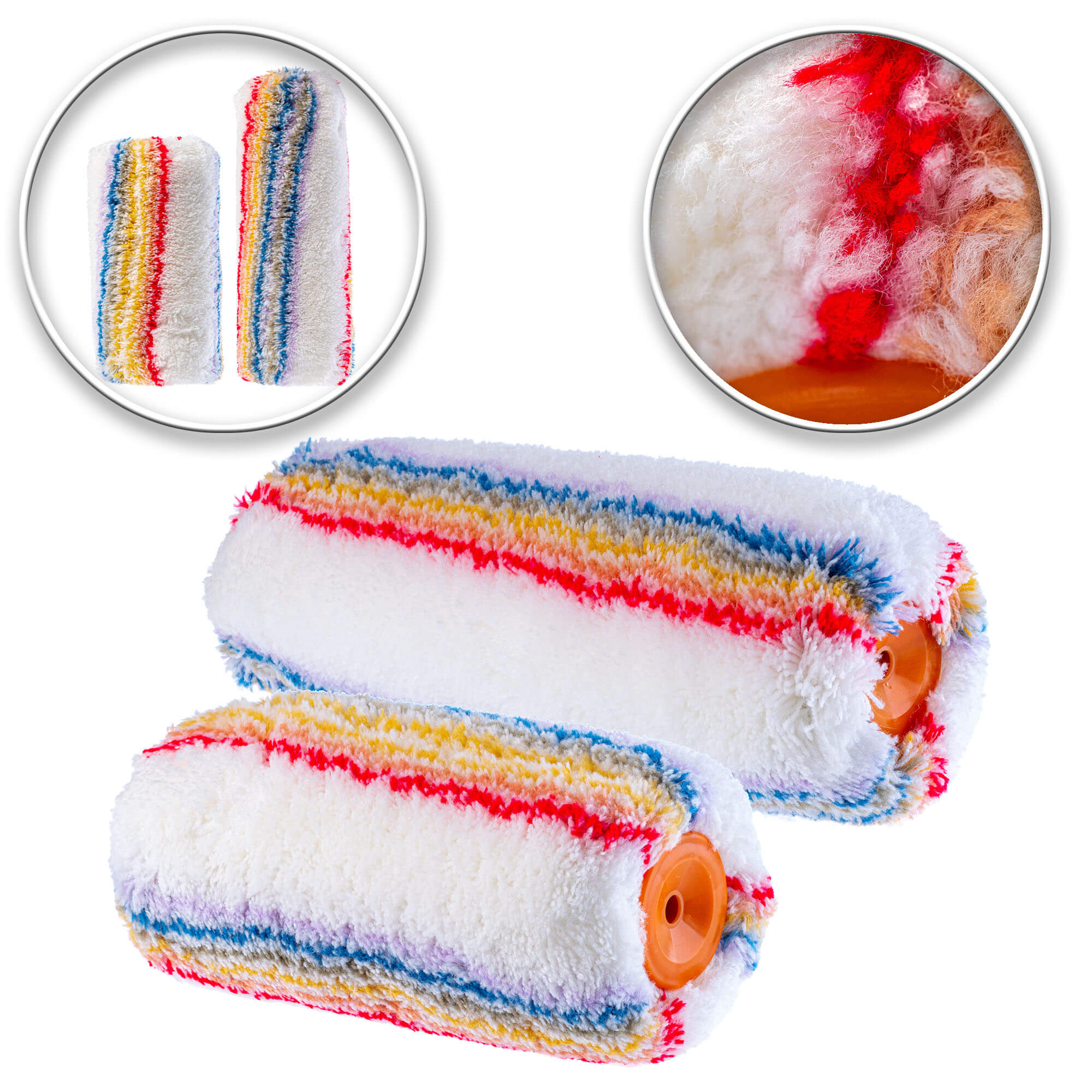 Wałki malarskie Paxson kolorowe paski 20 + 25 cm