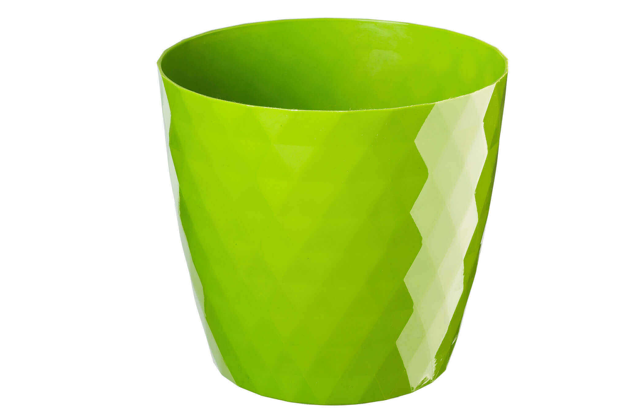 Doniczka na kwiaty z podstawką 12 cm, zielona