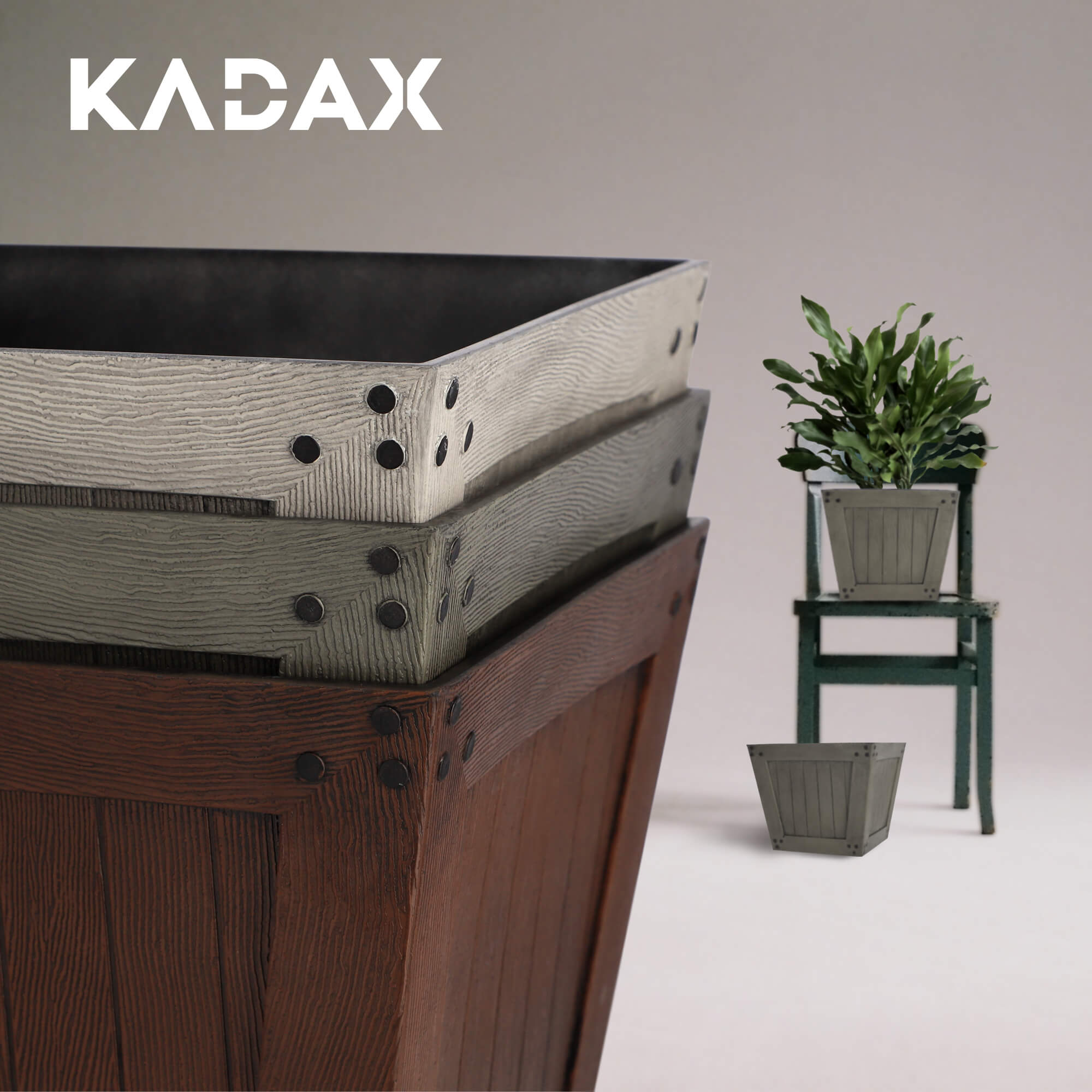 Donica balkonowa Sori 30 x 25 cm, ciemny szary