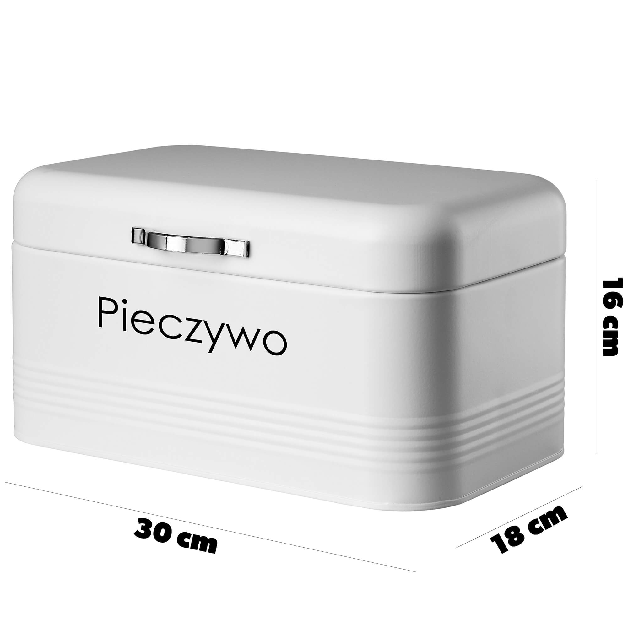 Stalowy pojemnik na pieczywo i chleb Tufo, biały