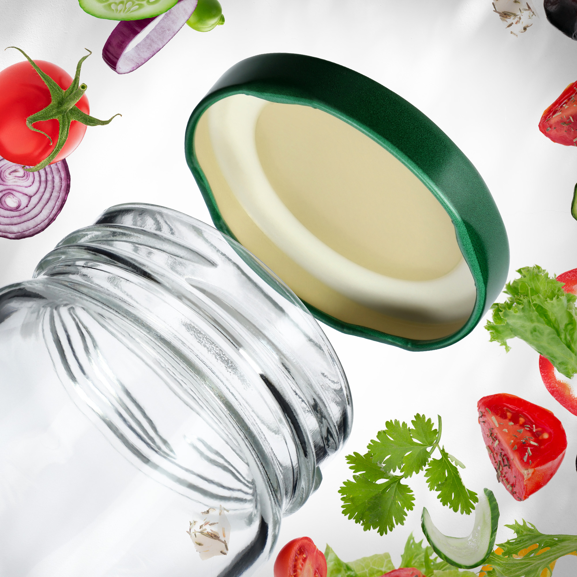 Metalowe wieczka do słoików 50szt fi 58mm zielone