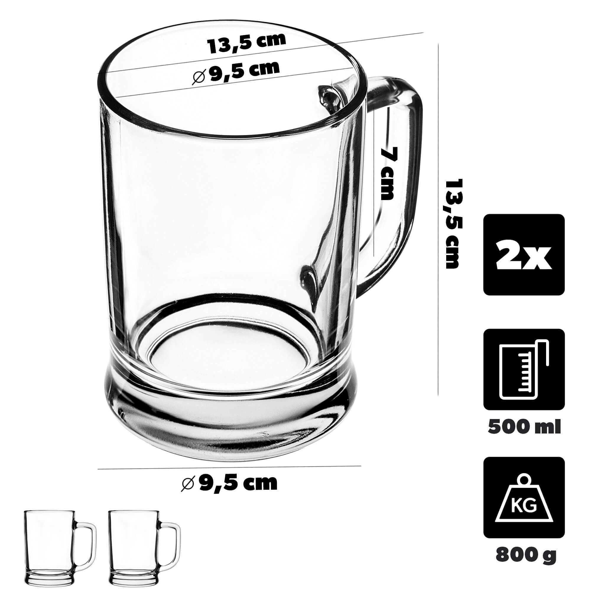 Kufel do piwa Cevio 400ml 2szt.