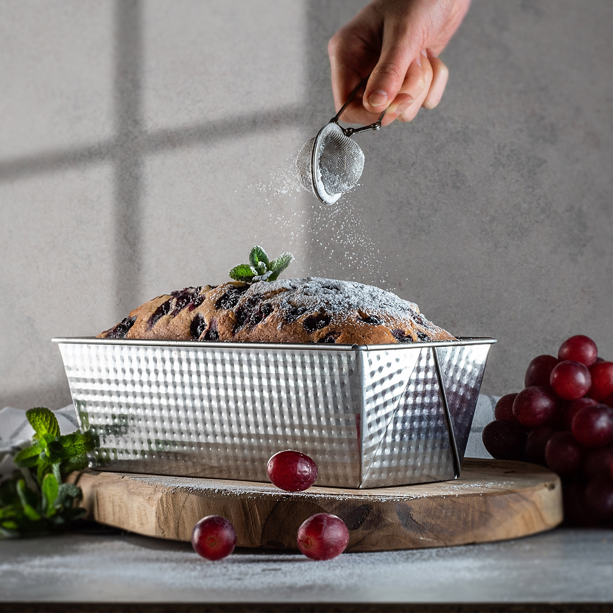 Zestaw keksówek kopertowych 20 + 25 + 30 + 35 cm, srebrna