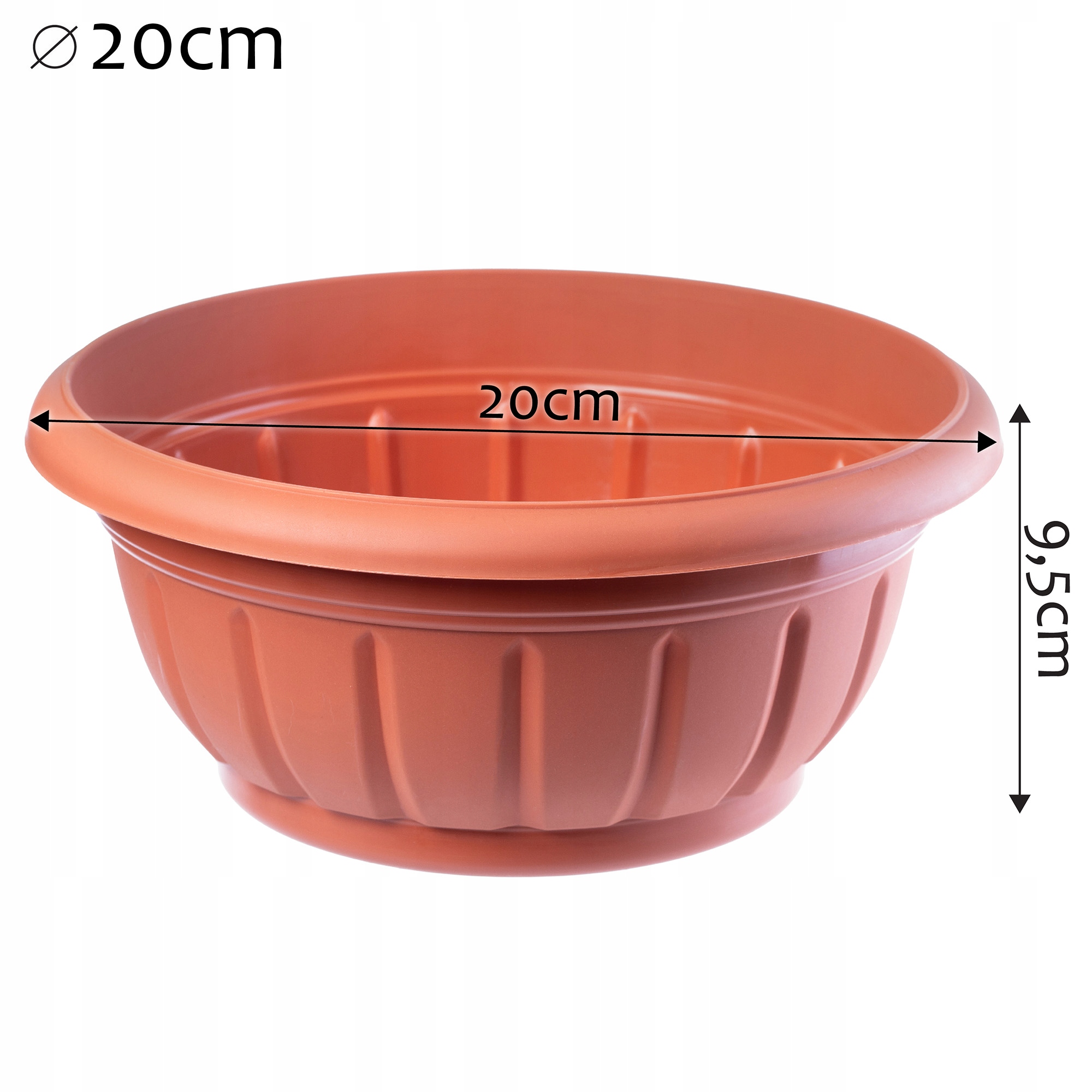 Misa cmentarna Budrio na kwiaty 20 cm, terrakota 2 szt.