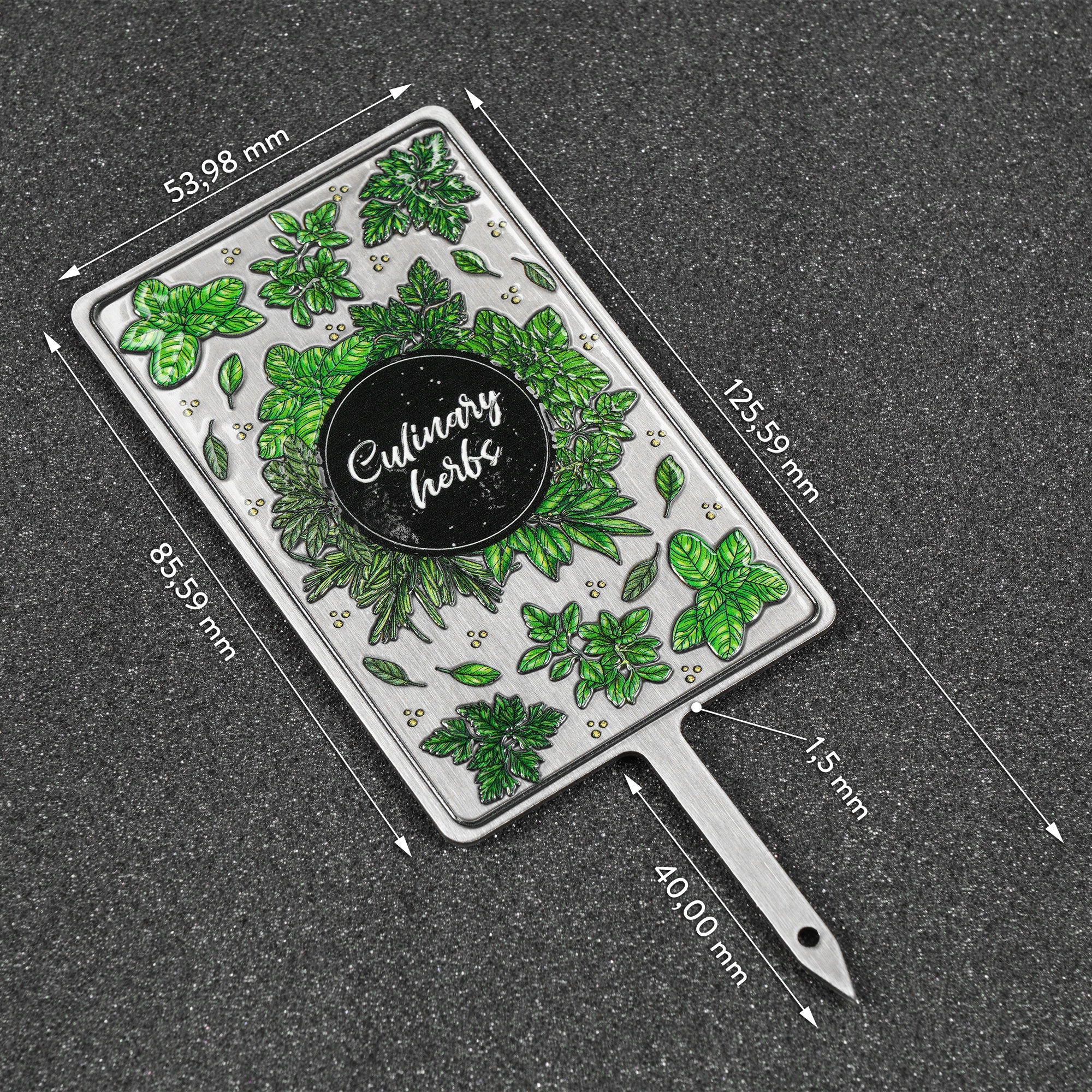 Tabliczka do ziół 5 x 12 cm, bazylia