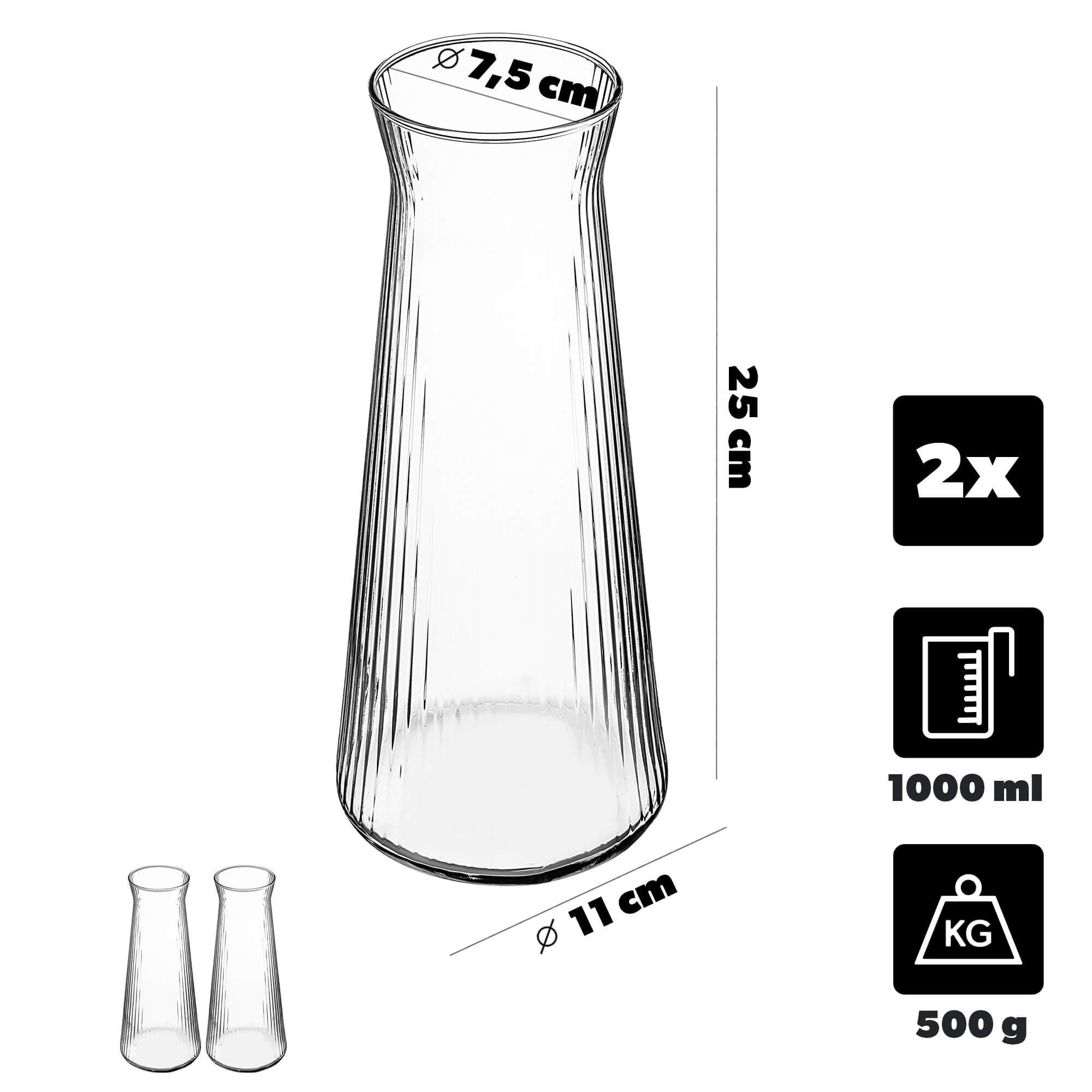 Karafka szklana Anqua 1L 2 szt.
