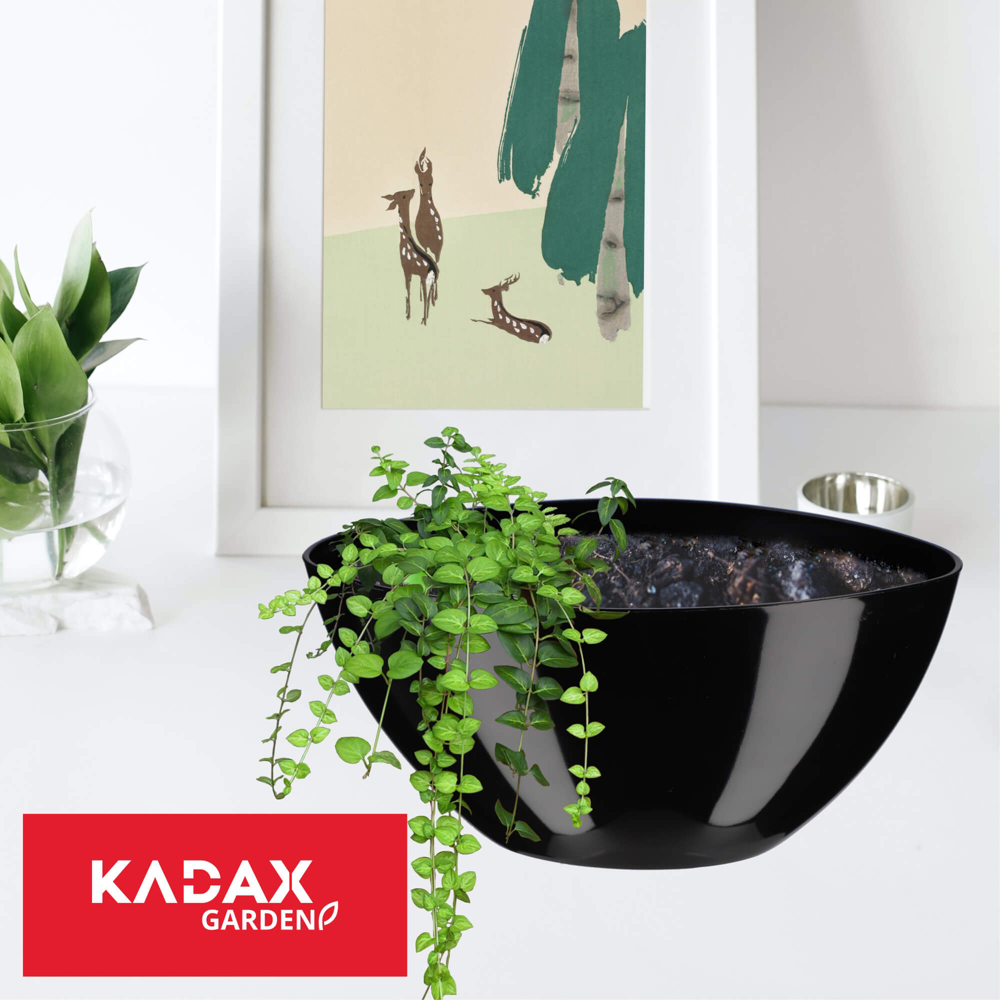 Doniczka na kwiaty Ptuj owalna 30 cm, czarna