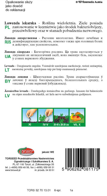 Lawenda lekarska Lavandula officinalis 0,2g
