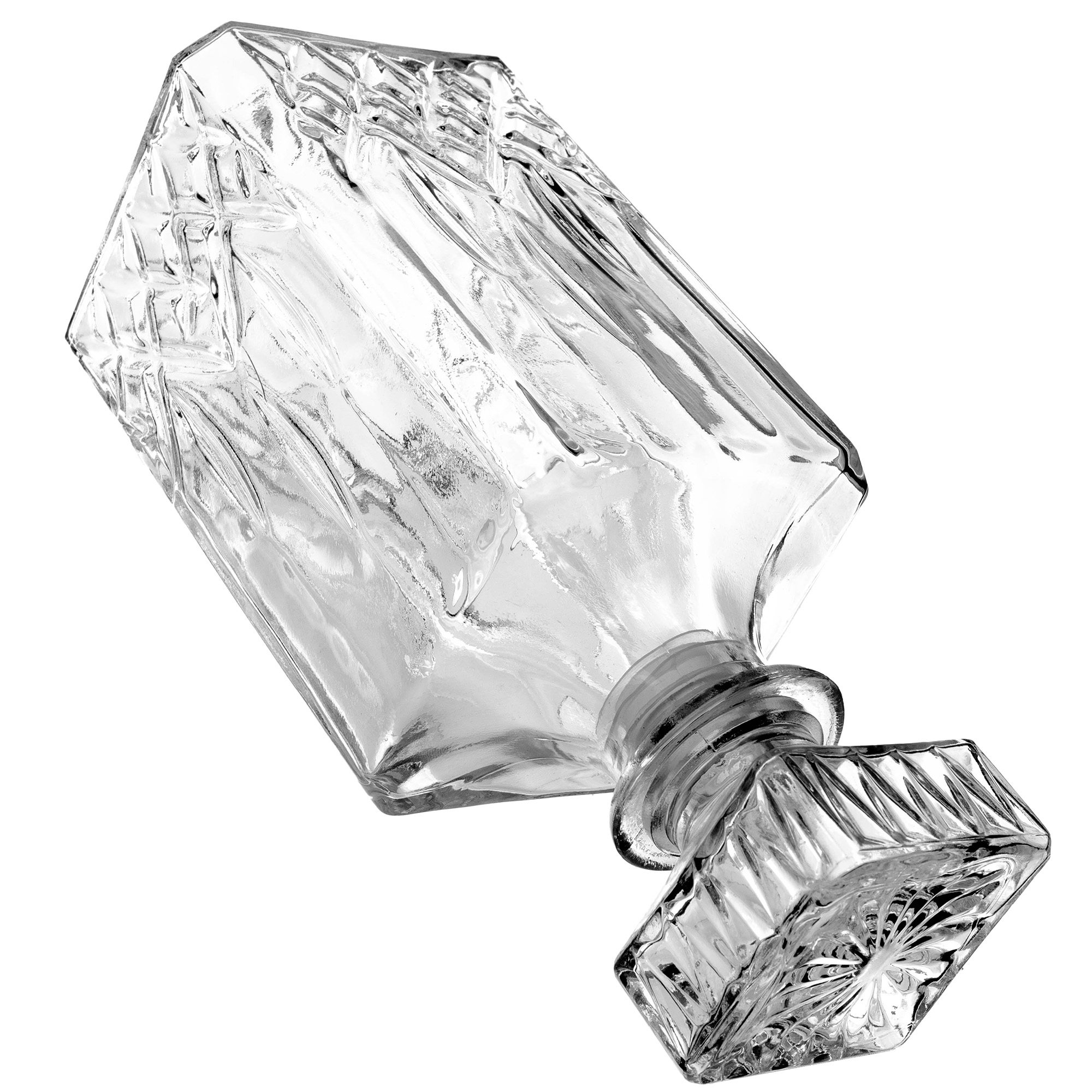 Karafka szklana Moutier na whisky z korkiem 0.85L 6szt