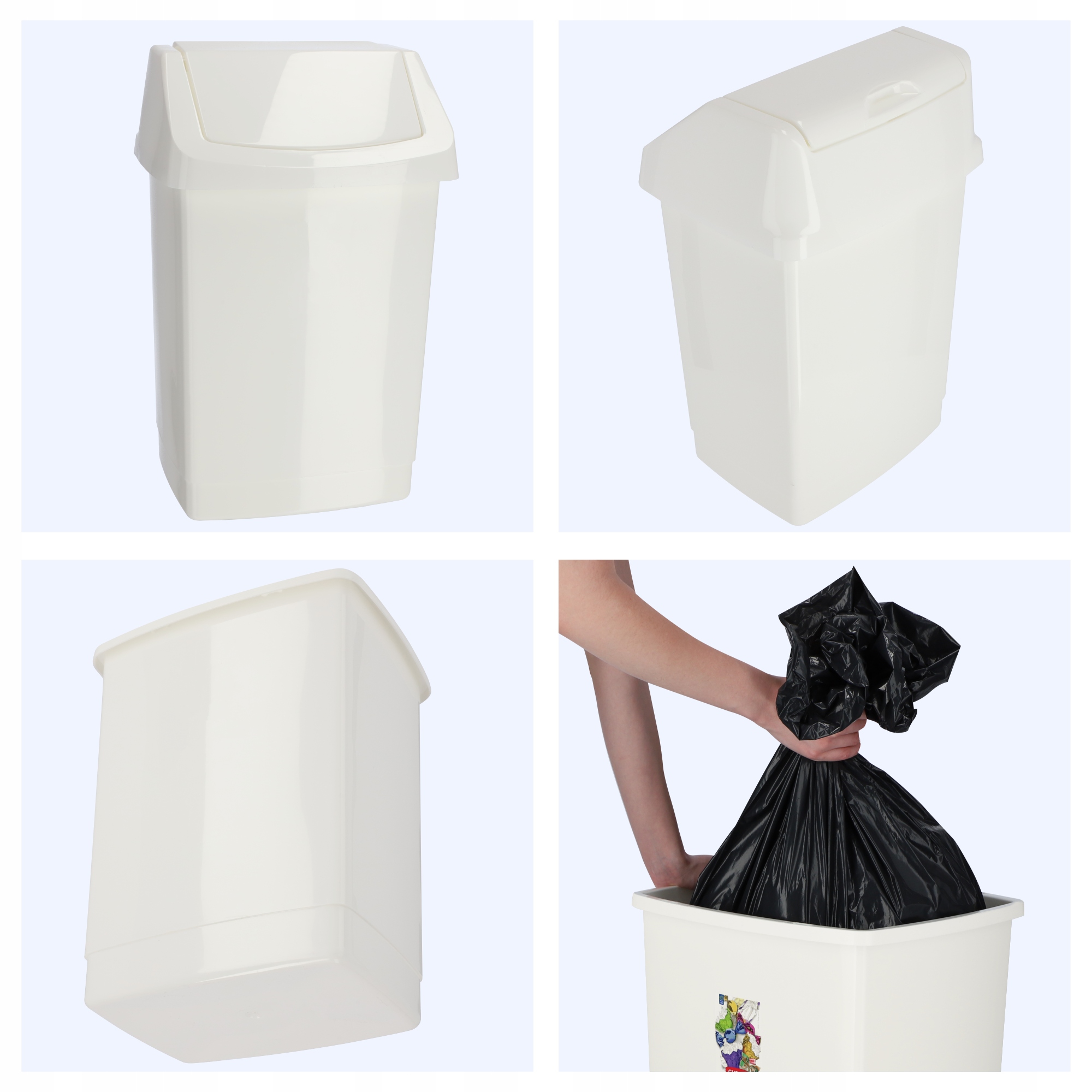 Kosz na śmieci Curver Click-IT 50L, biały