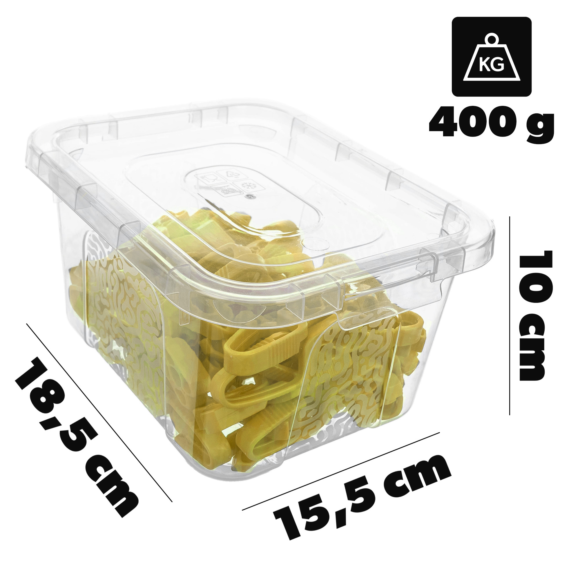 Klamerki na pranie Albet żółty 50szt+multibox