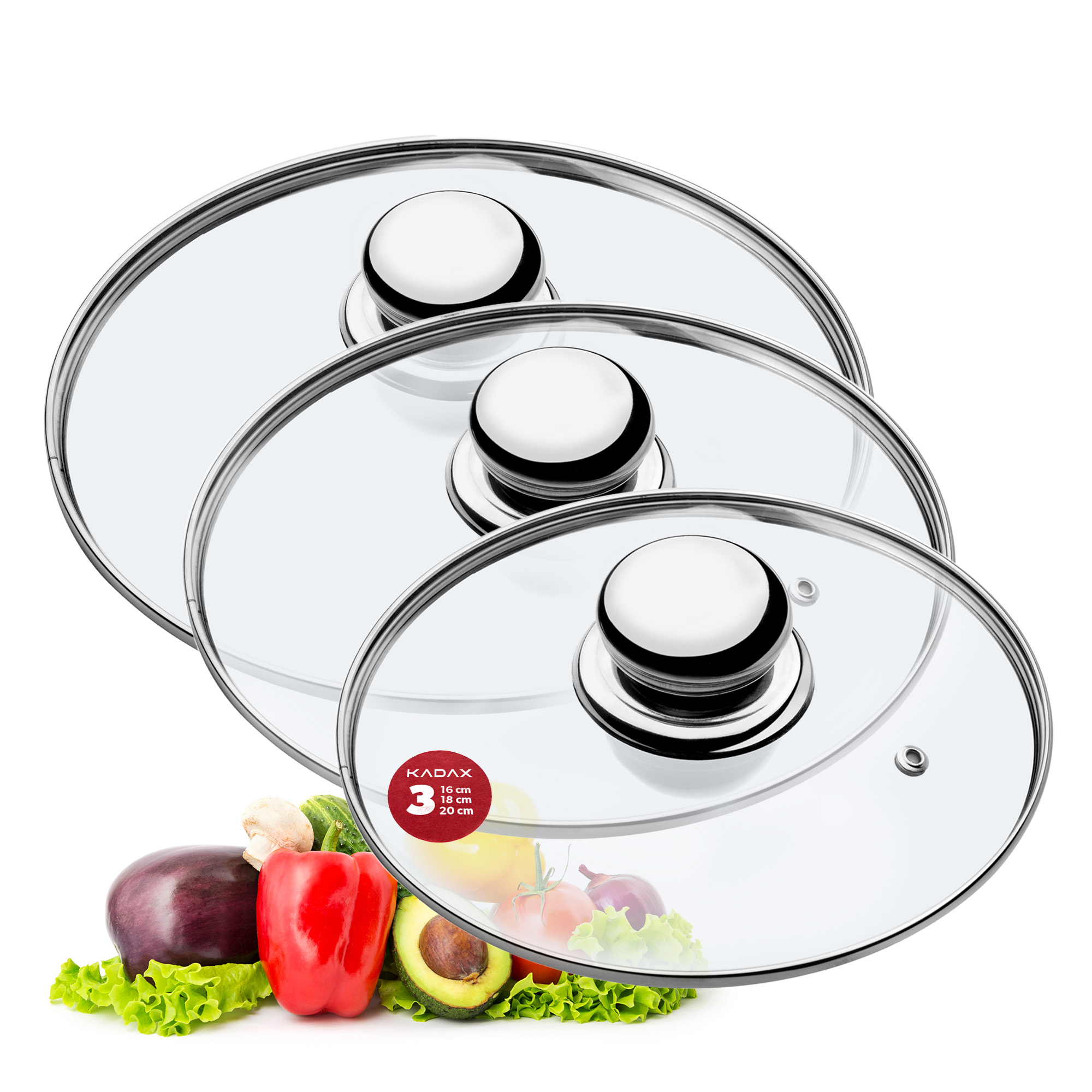 Zestaw pokryw żaroodpornych Vicenza 16,18,20 cm