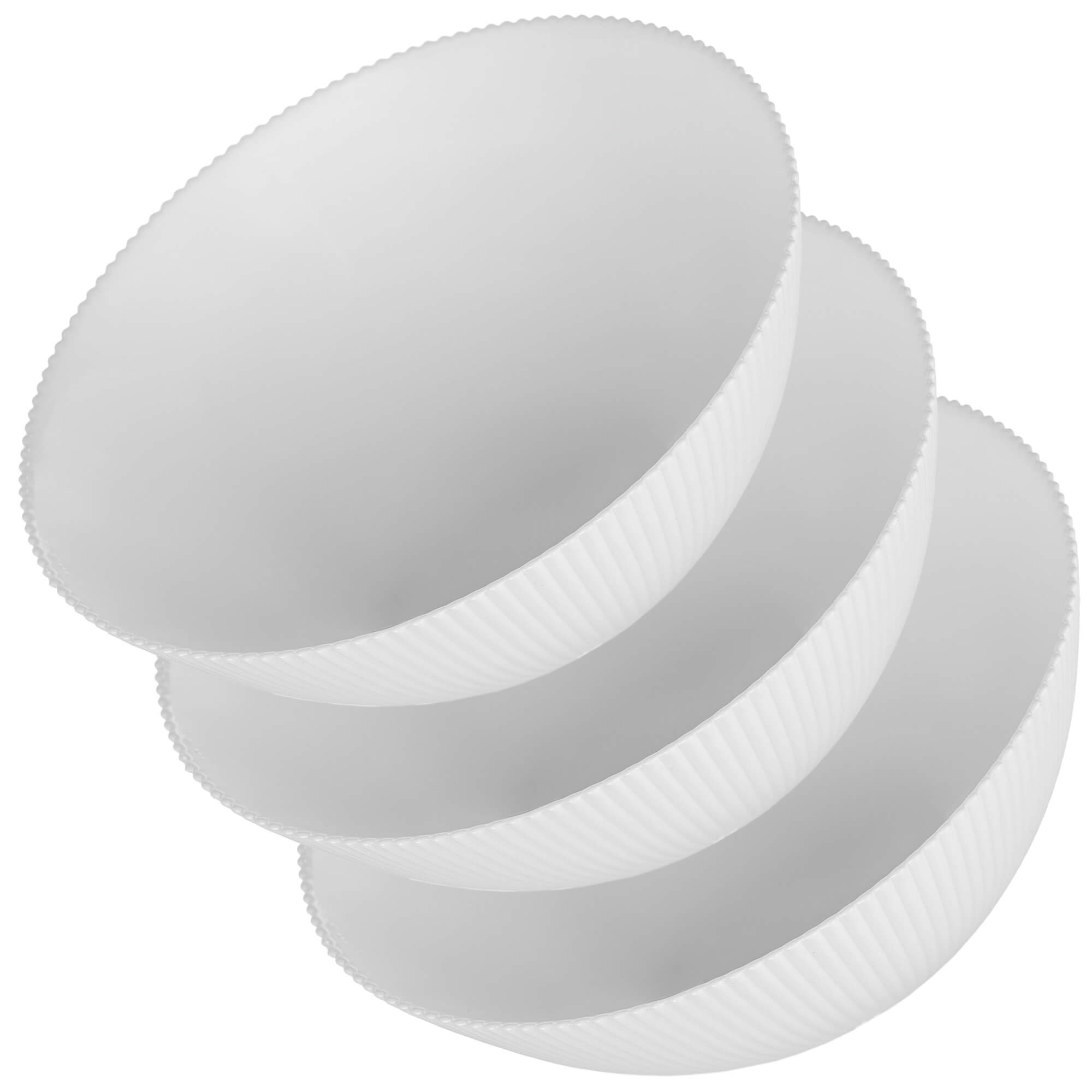 Salaterka szklana Regno 20.3 cm biała 3 szt.