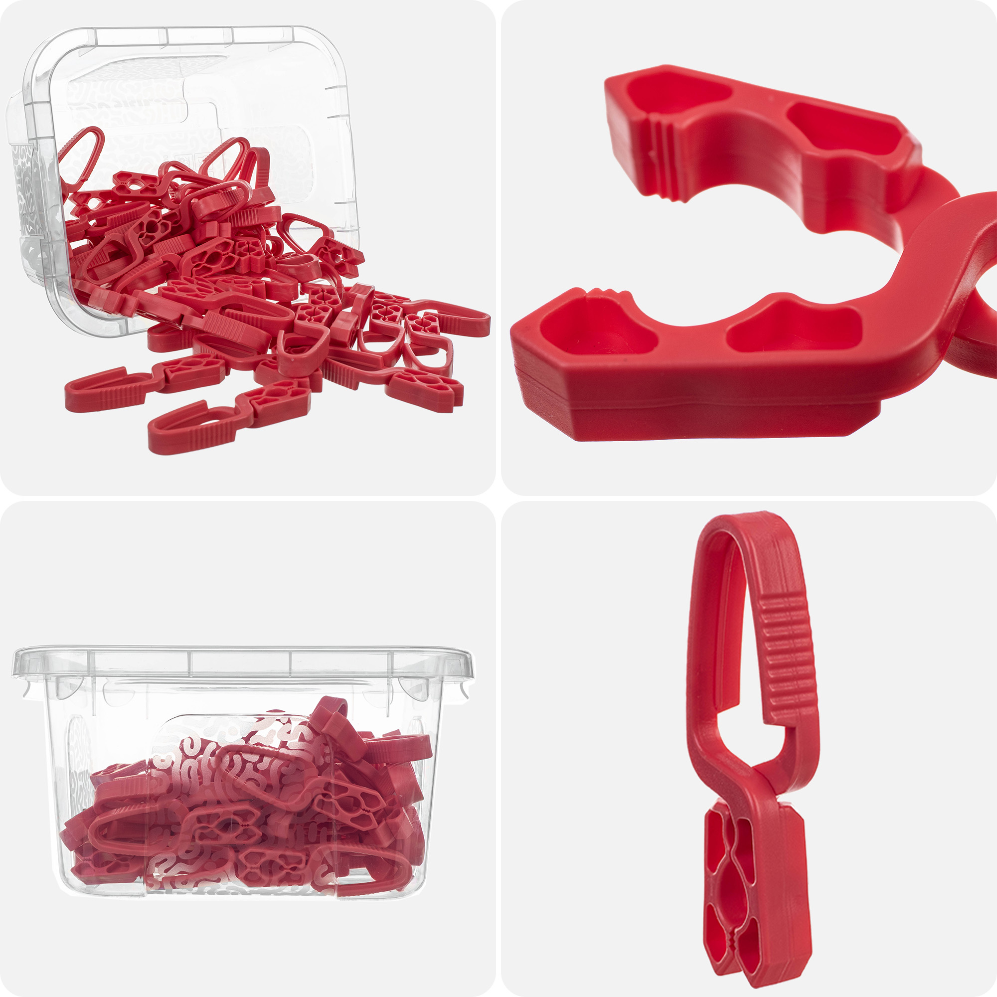 Klamerki na pranie Albet czerwony 50szt+multibox