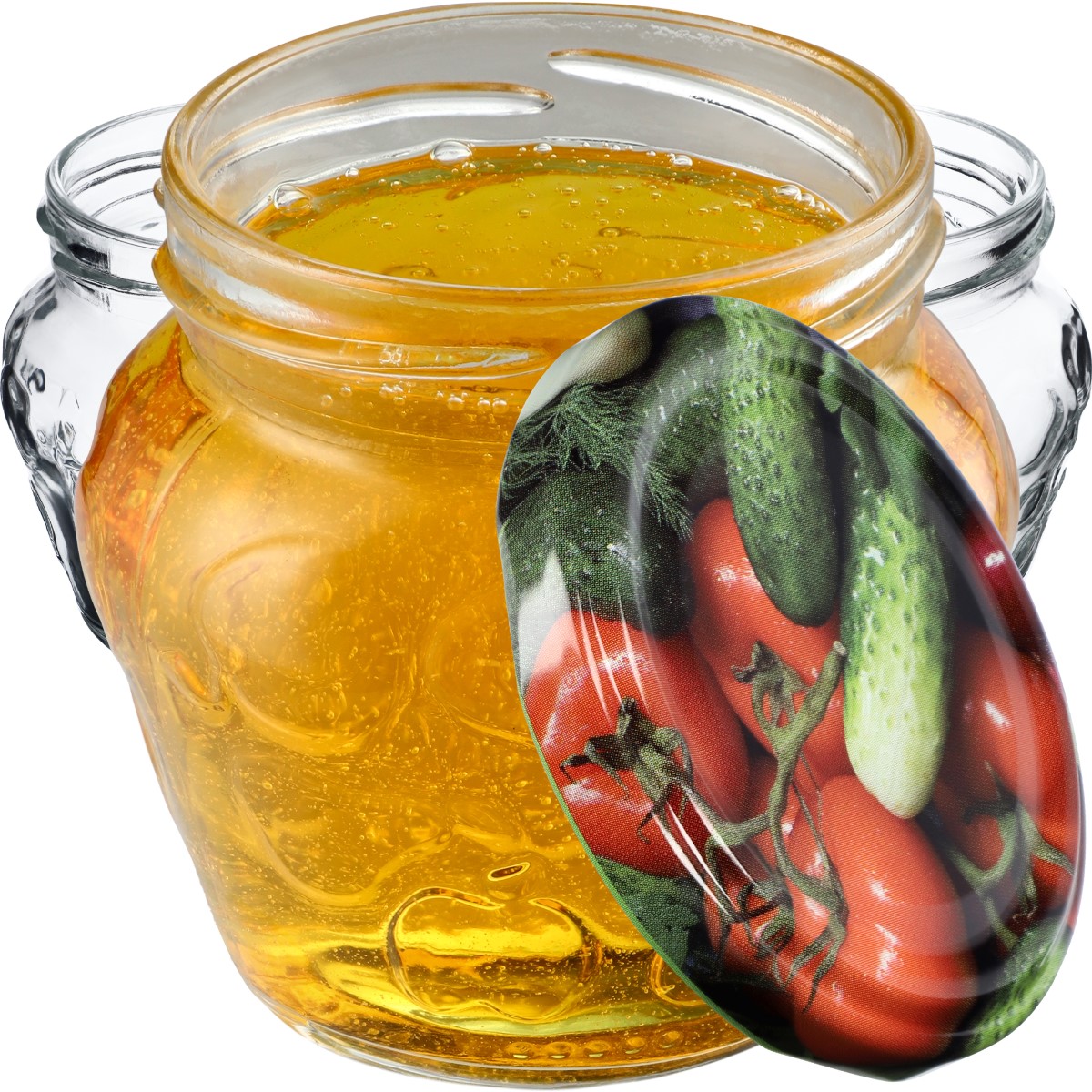 Słoiki Kemi 200ml 100szt 66mm + wieczka "Warzywa"