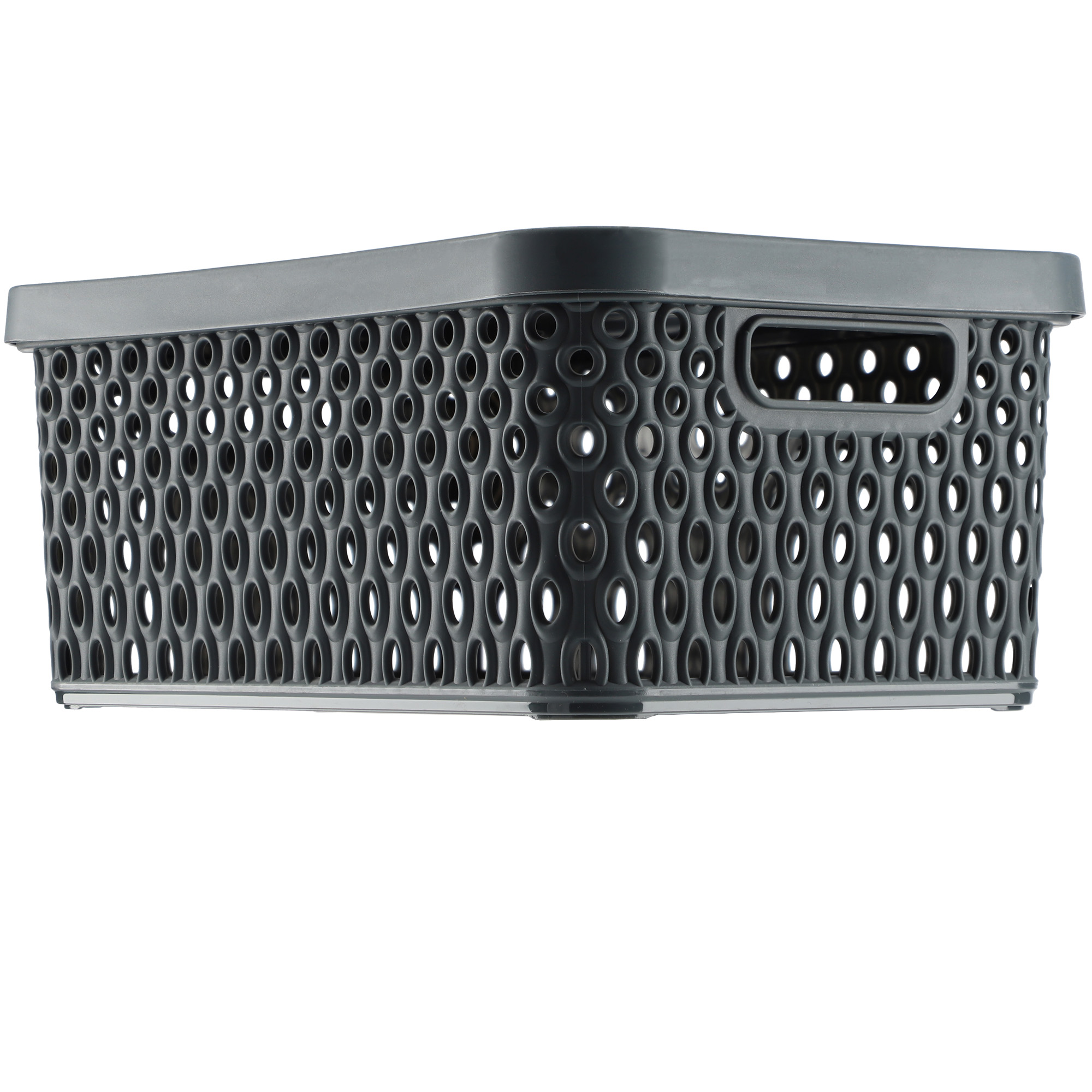 Koszyk z pokrywą do przechowywania Pau 4,5L szary