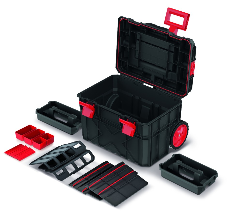 KISTENBERG Skrzynia narzędziowa na kołach X Block ALU LOG 40 - KXBA604045 - czarny