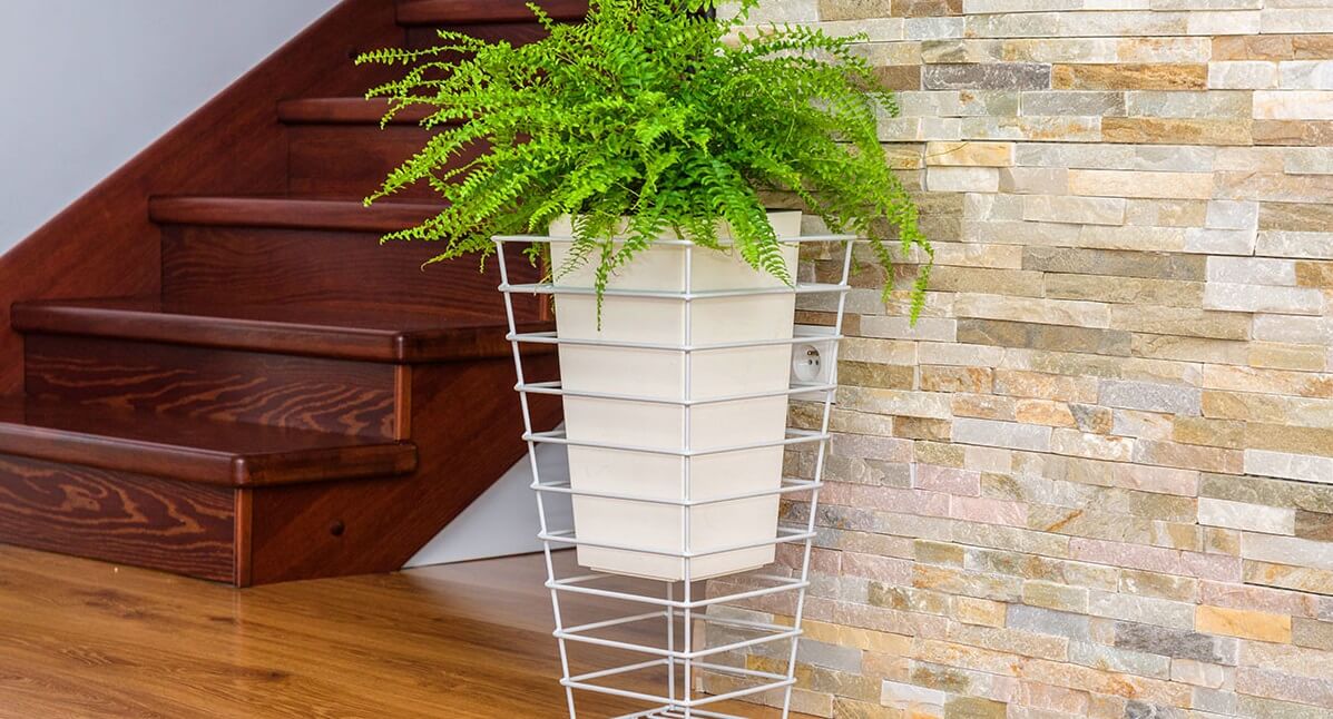 Kwietnik stojący na doniczkę 26 x 51 cm, biały