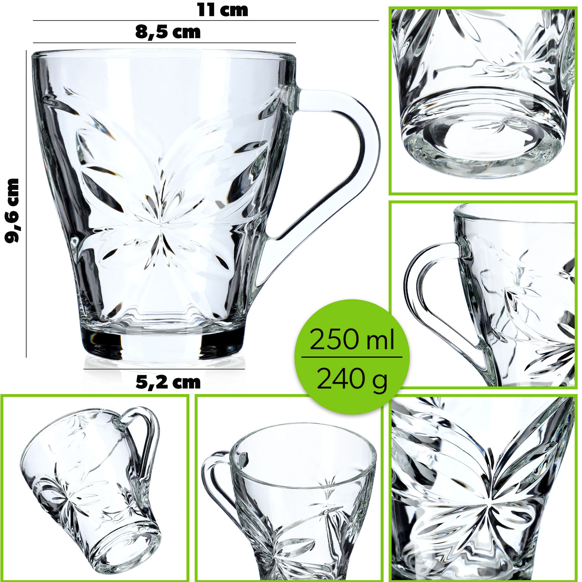 Kubki do kawy i herbaty Noli 250 ml, 12 szt.