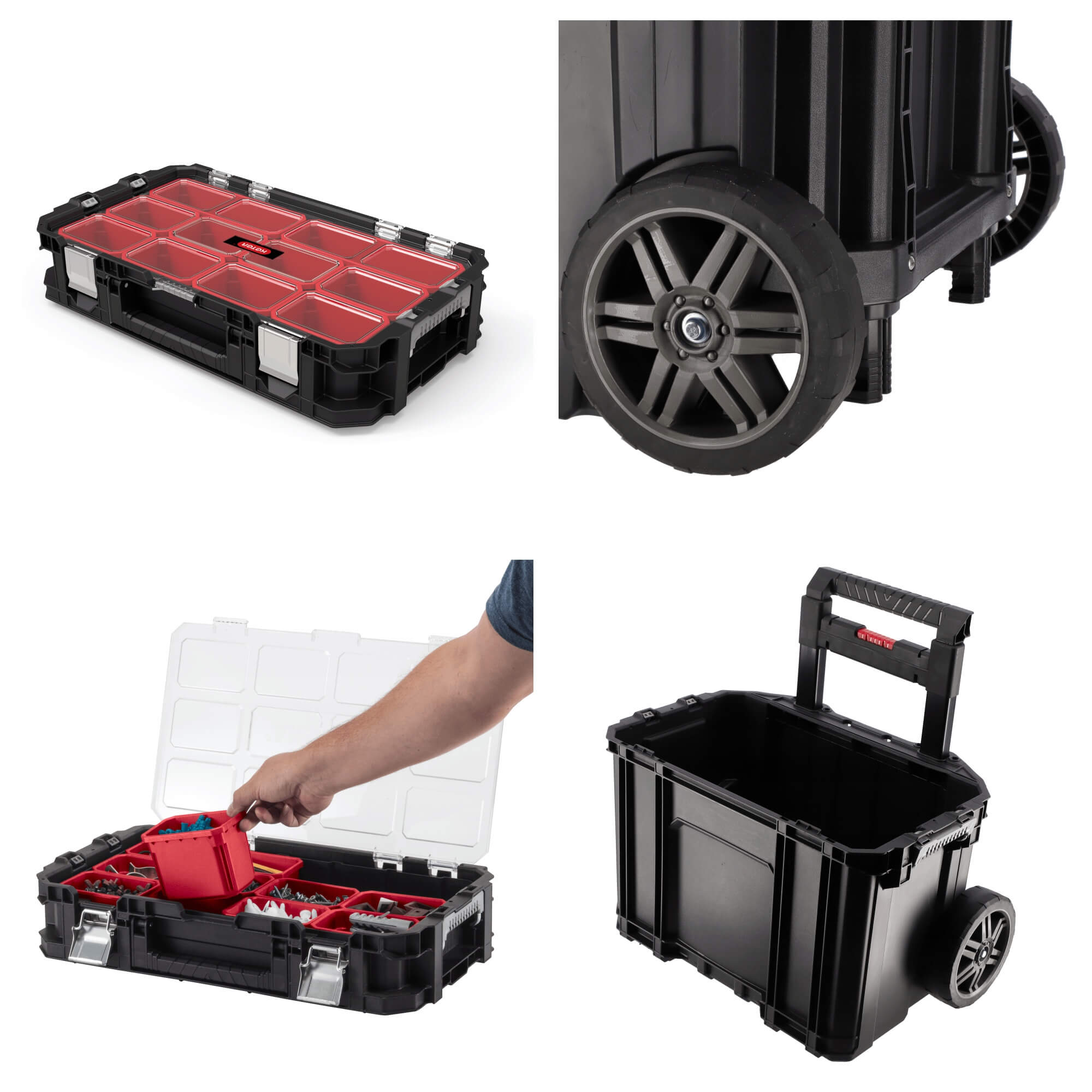 Skrzynka na narzędzia Keter Rolling System 70 x 37 cm, czarna