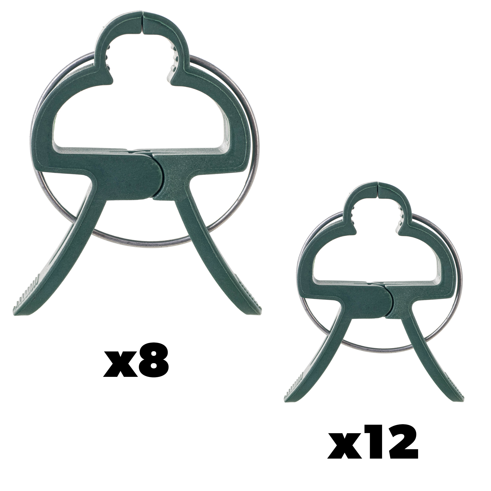 Klipsy do mocowania roślin Paldo 2 rozmiary zielone 20 szt.