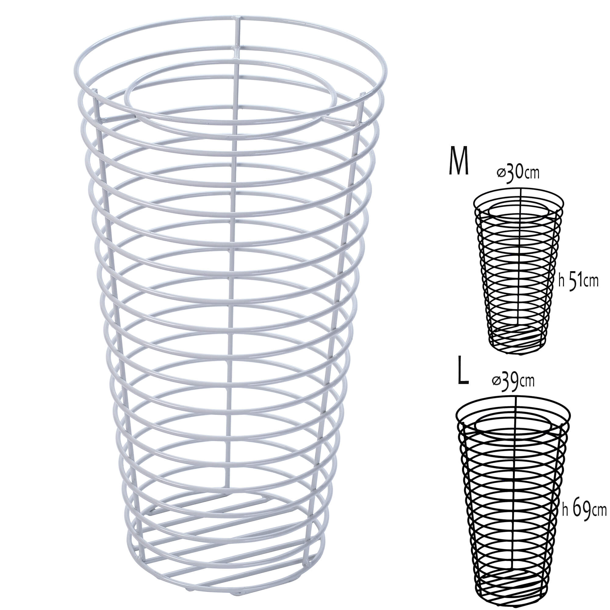 Kwietnik stojący na doniczkę 30 x 51 cm, biały