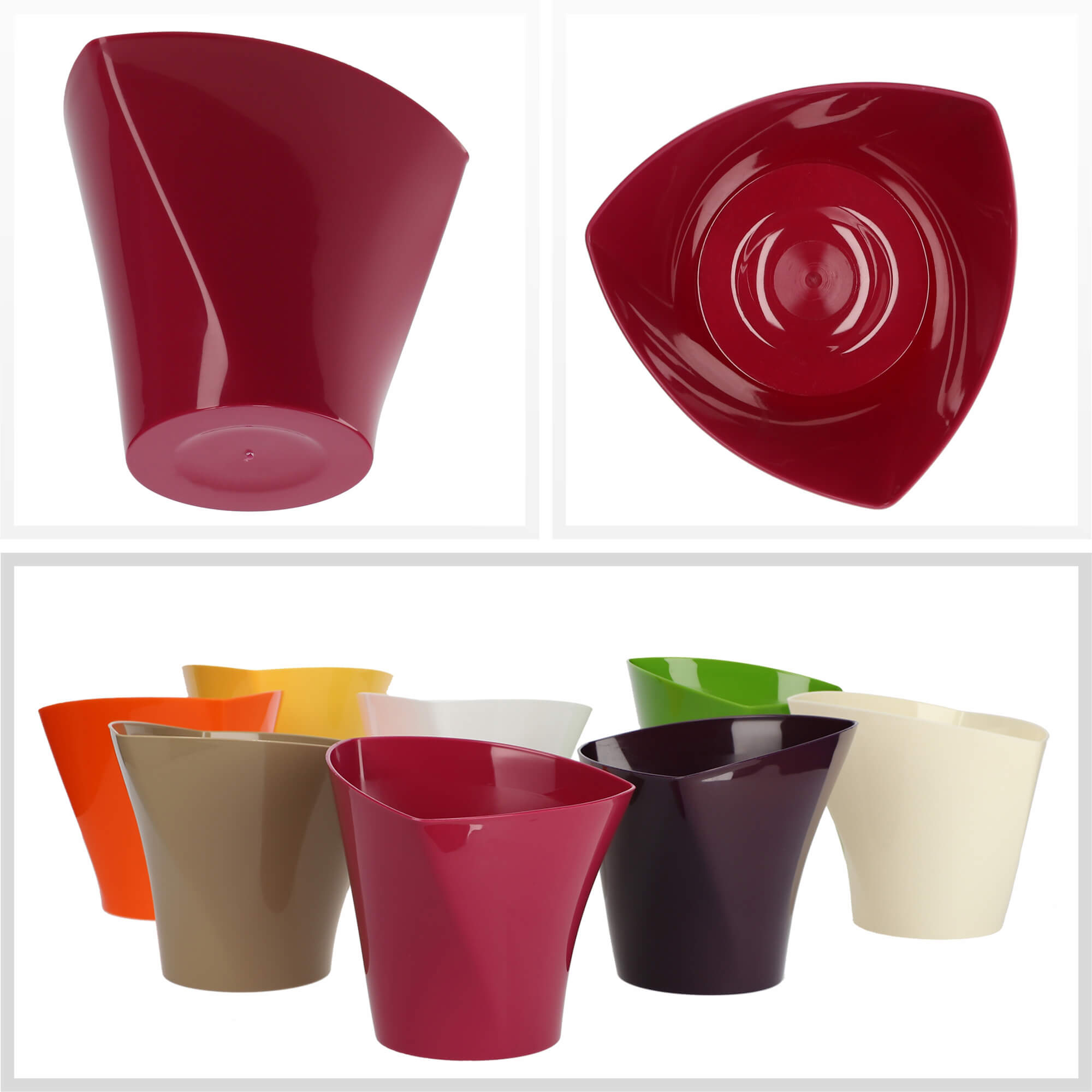 Doniczka na kwiaty Sisco 15 cm, amarantowa