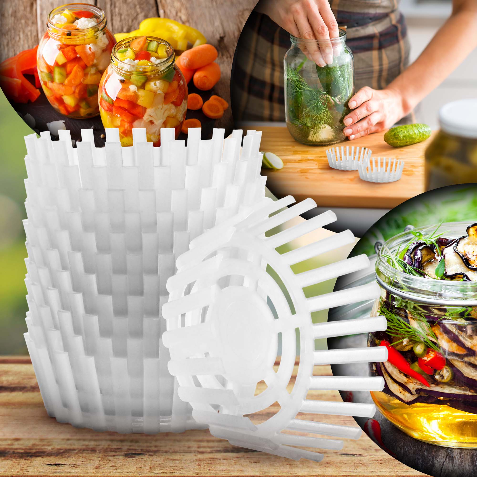 Dociski słoikowe Altedo szare fi 82mm, 12szt