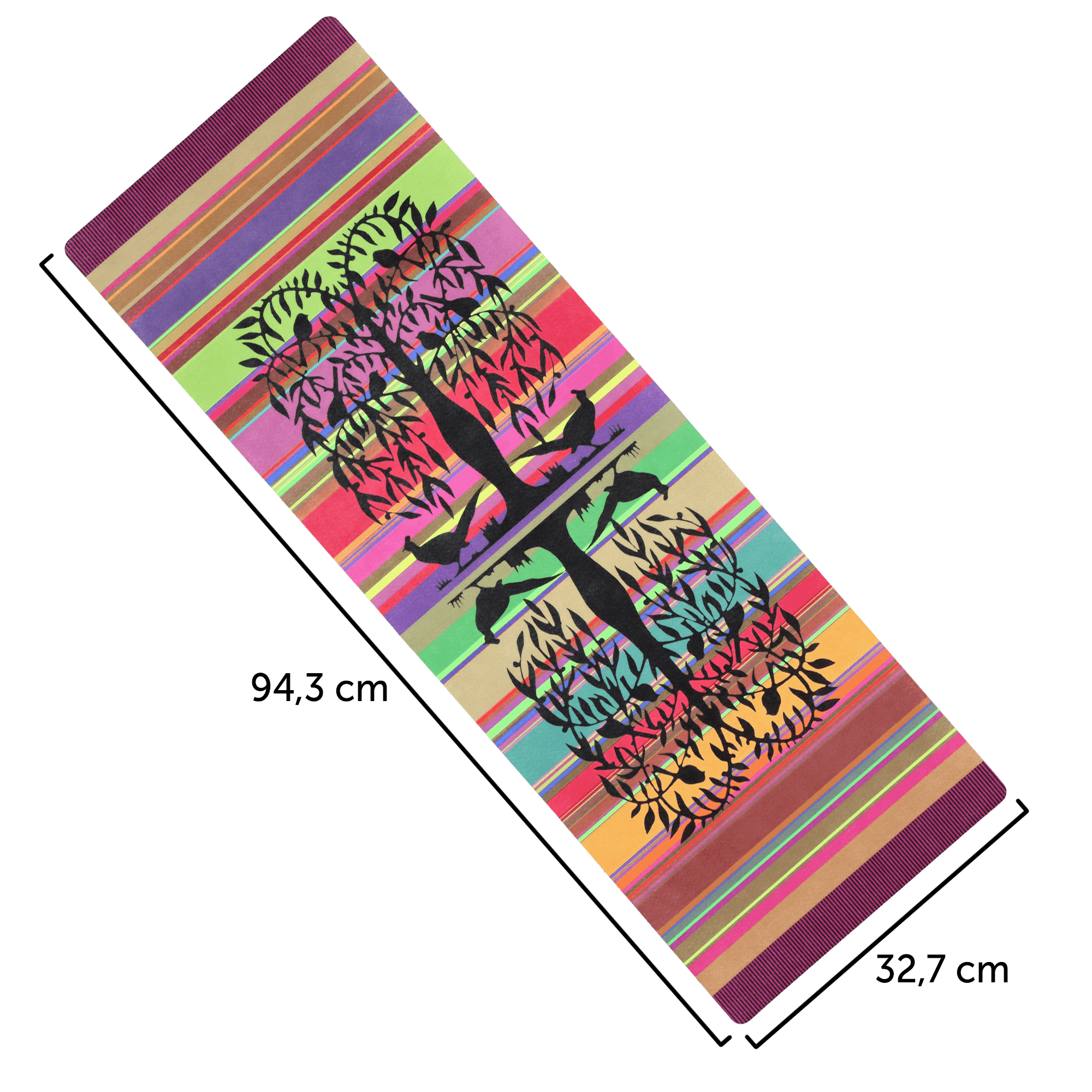 Bieżnik na stół Agello 94 x 32 cm, drzewko na kolorowym tle