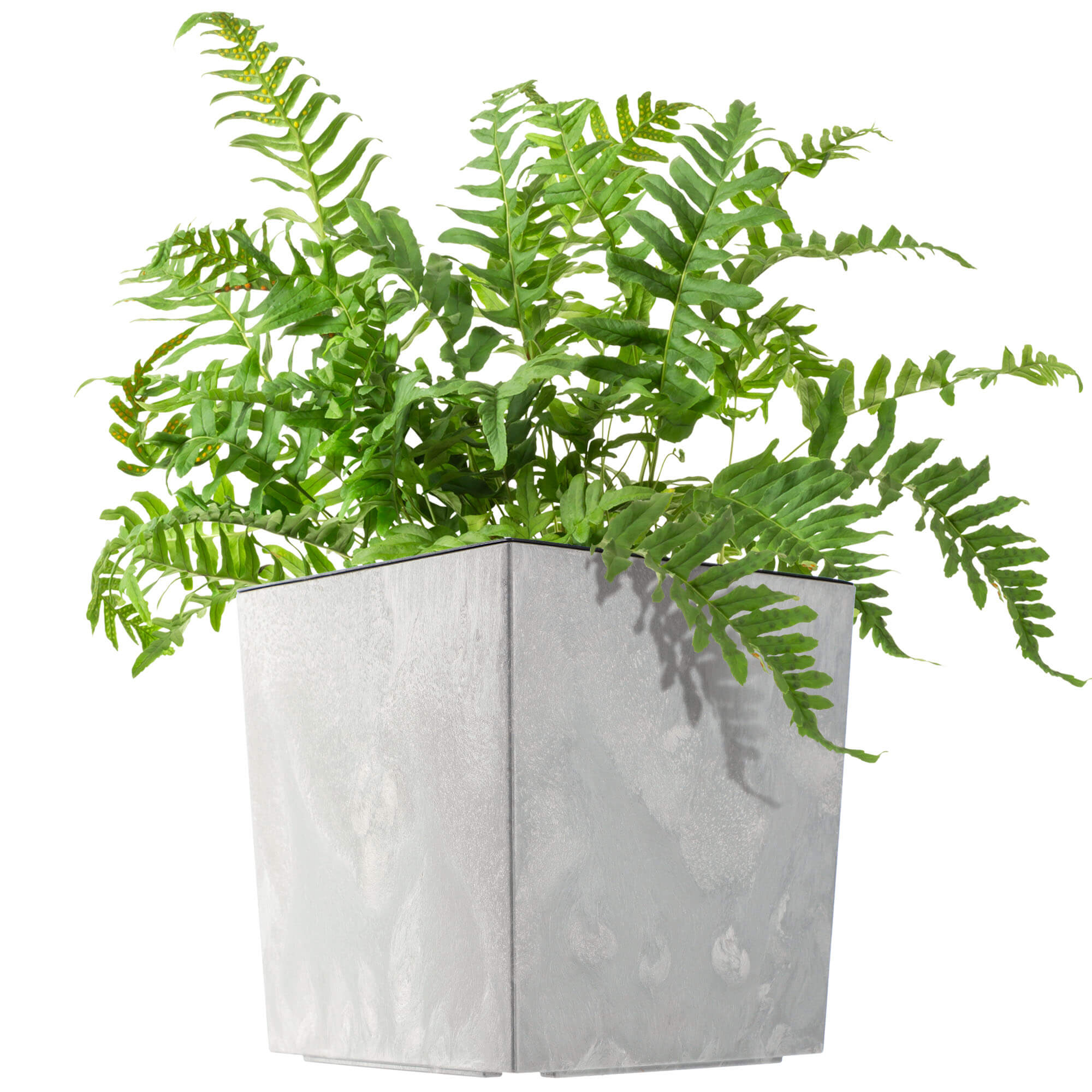 Doniczka z wkładem Tres 25cm szary beton