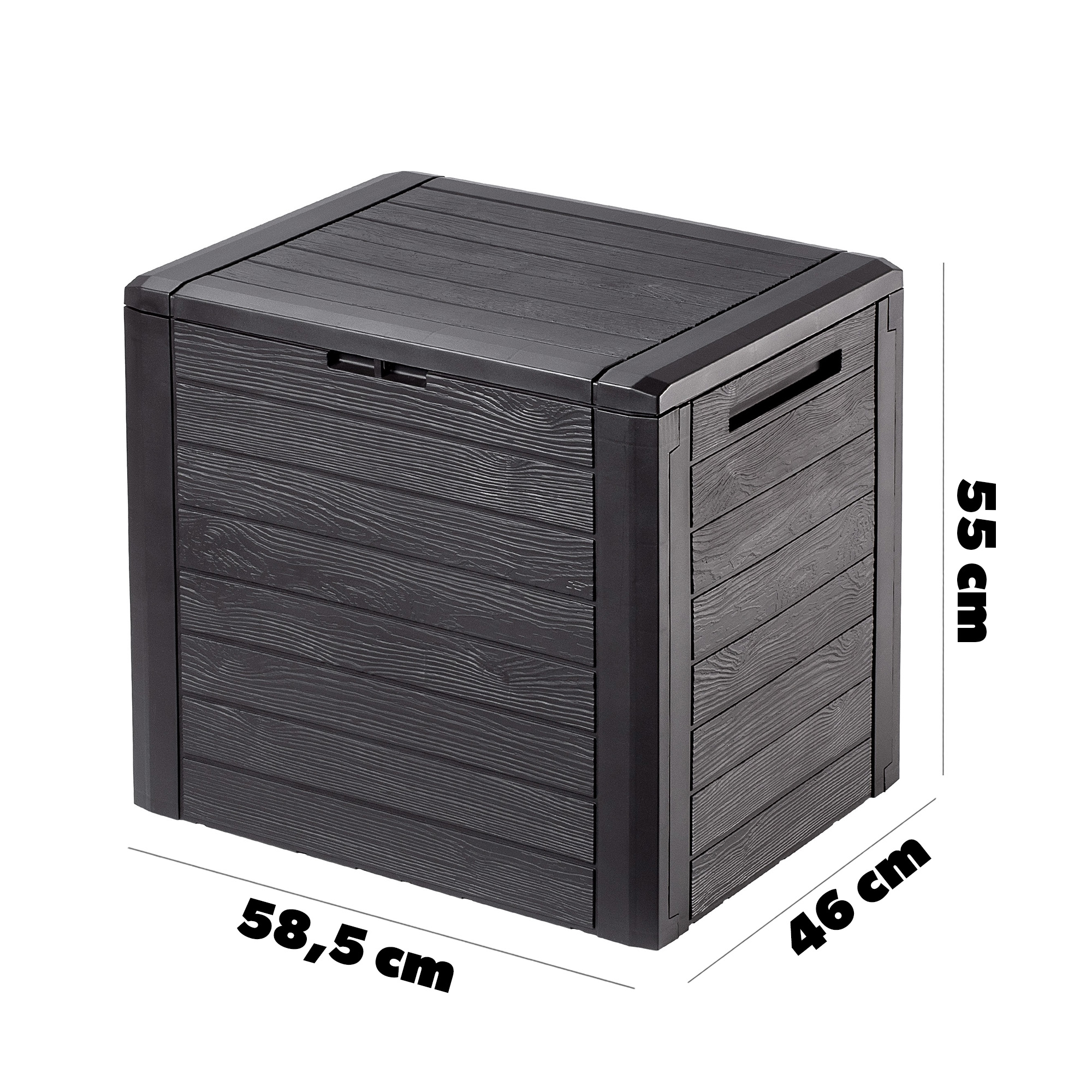 Skrzynia ogrodowa Grewena 140L, ciemny brąz