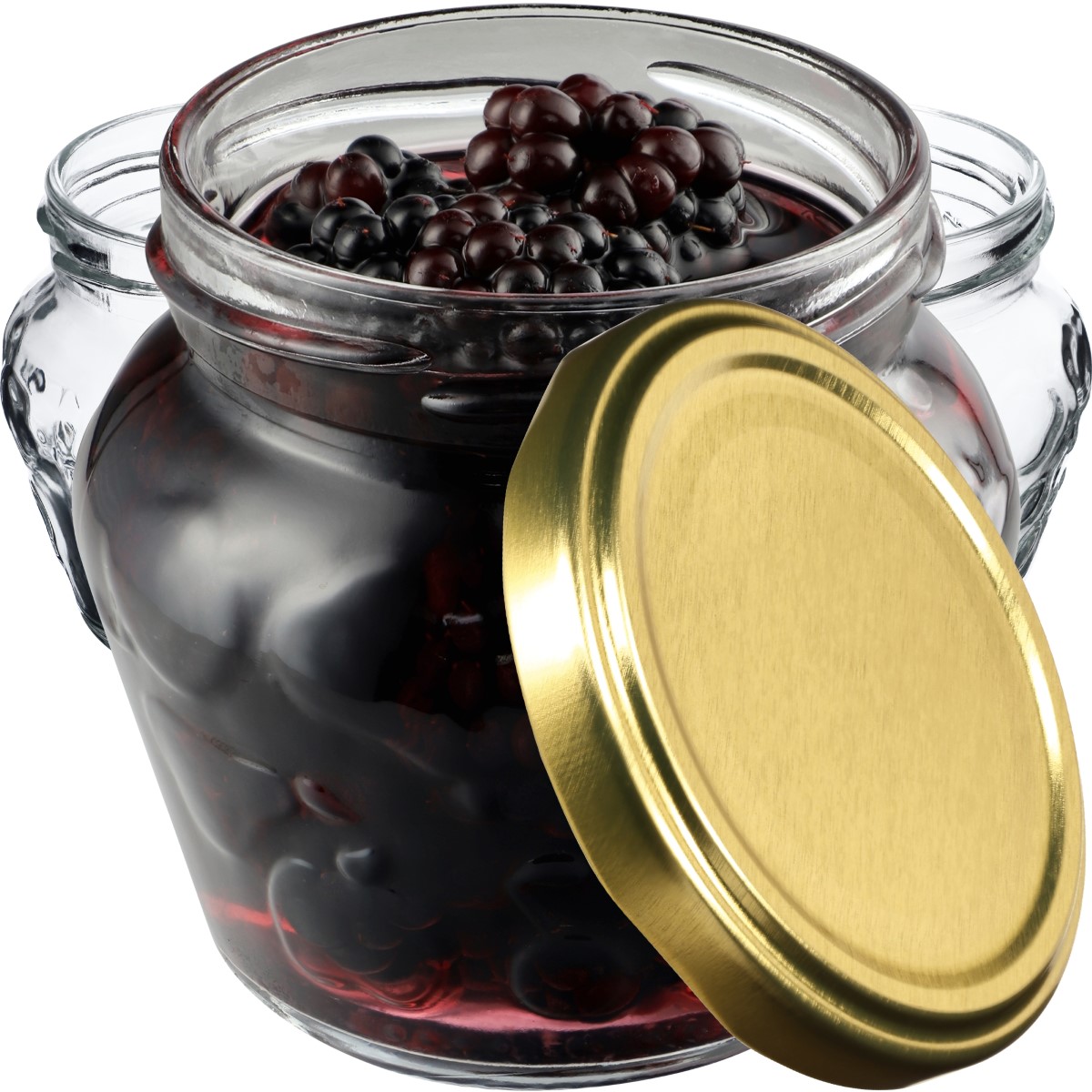 Słoiki Kemi 200ml 10szt 66mm + wieczka złote