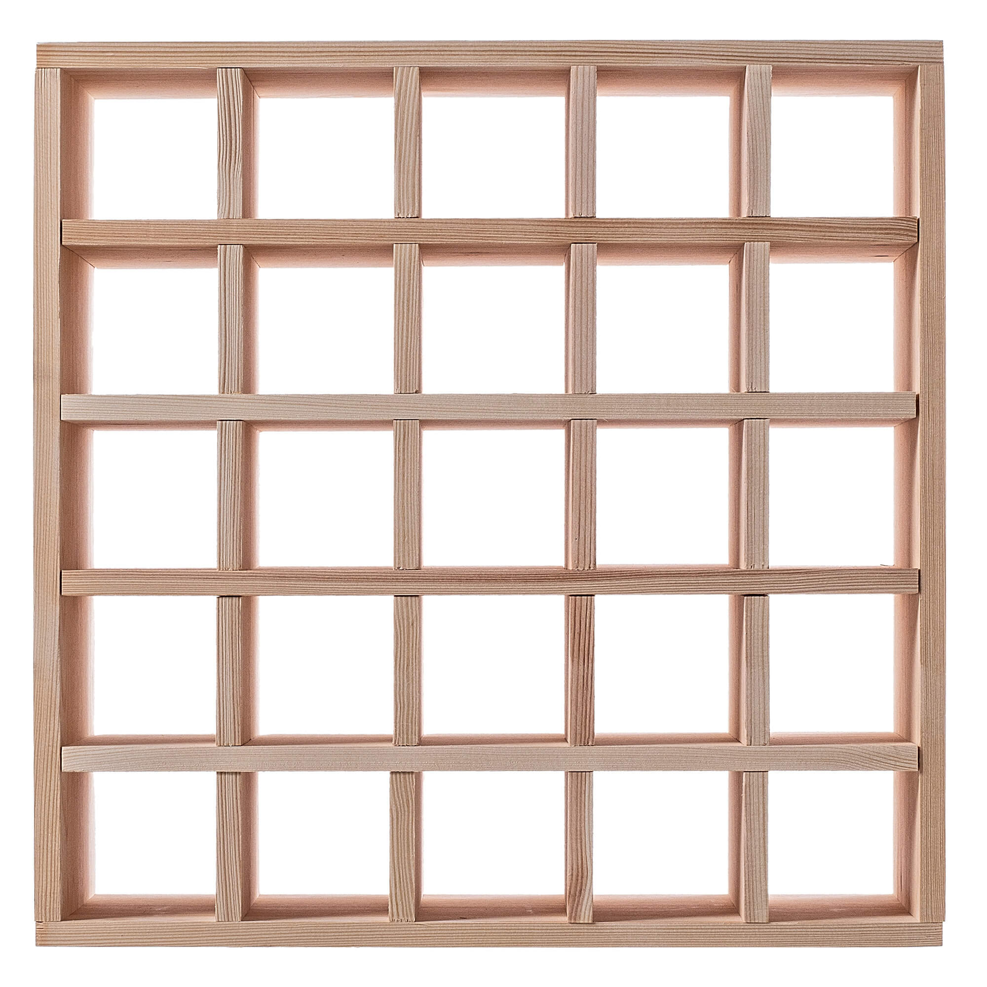 Regał na wino Loreo szachownica drewniany jasny brąz