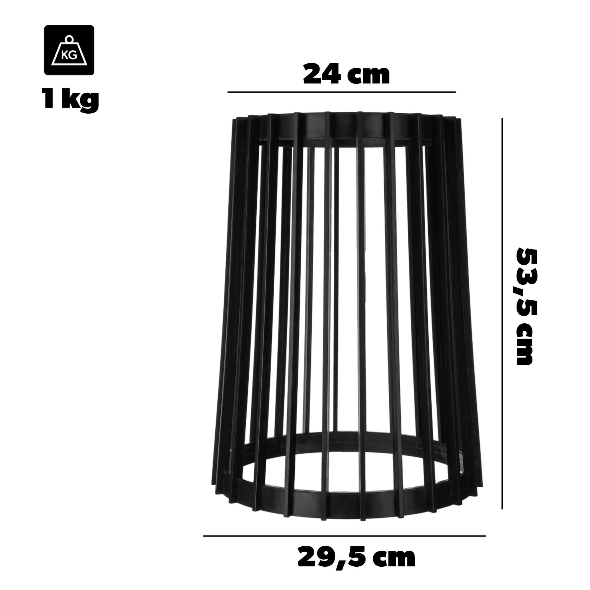Kwietnik dwustronny Aytre 54 cm czarny
