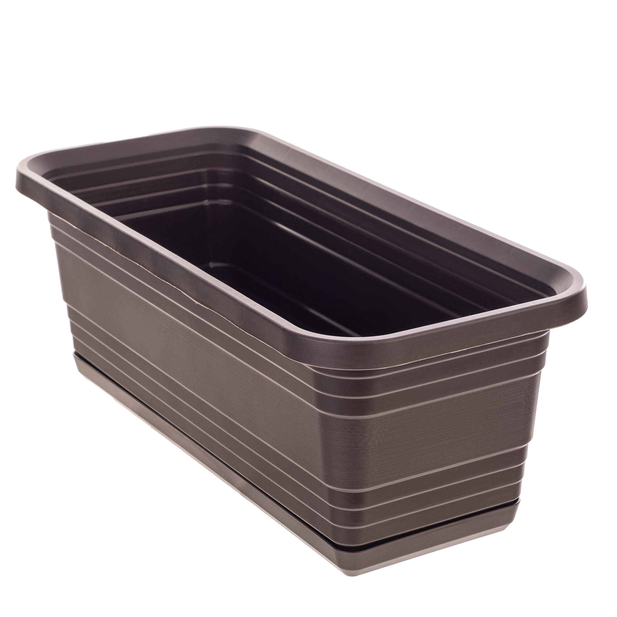 Skrzynka balkonowa z podstawką Paulin 40cm mokka