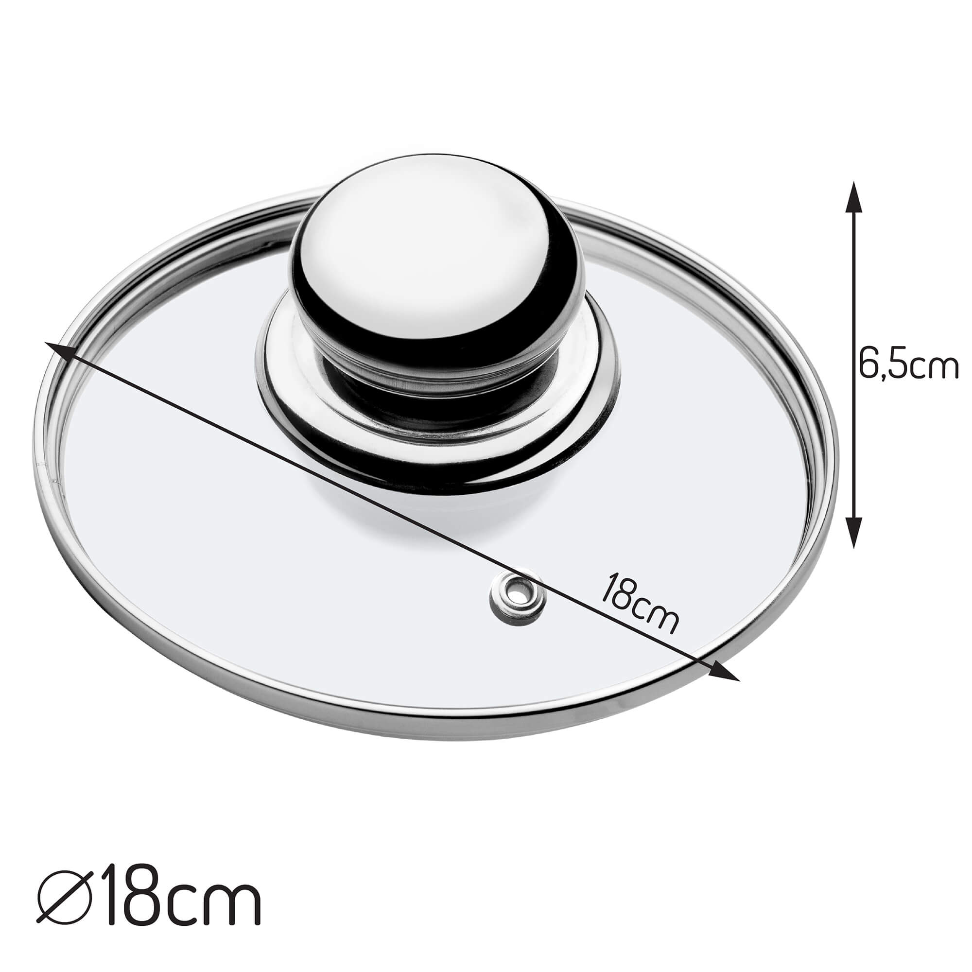 Pokrywa żaroodporna Finsta z metalowym uchwytem, 18 cm