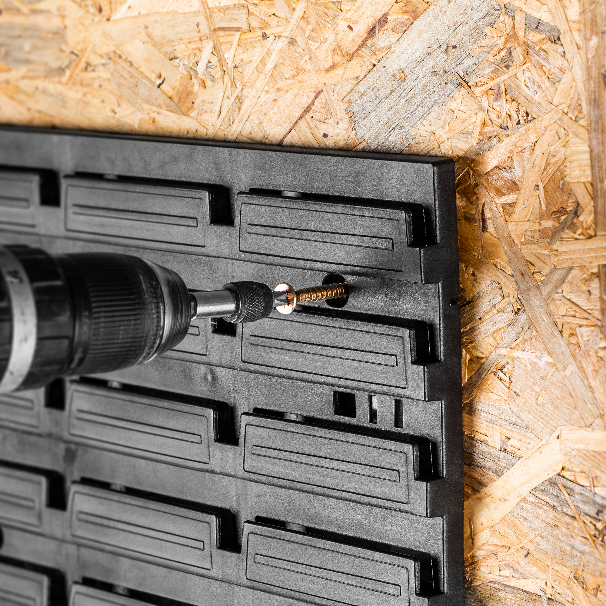 Tablica warsztatowa Lokke 61 elementów 116 x 78 cm, czerwona