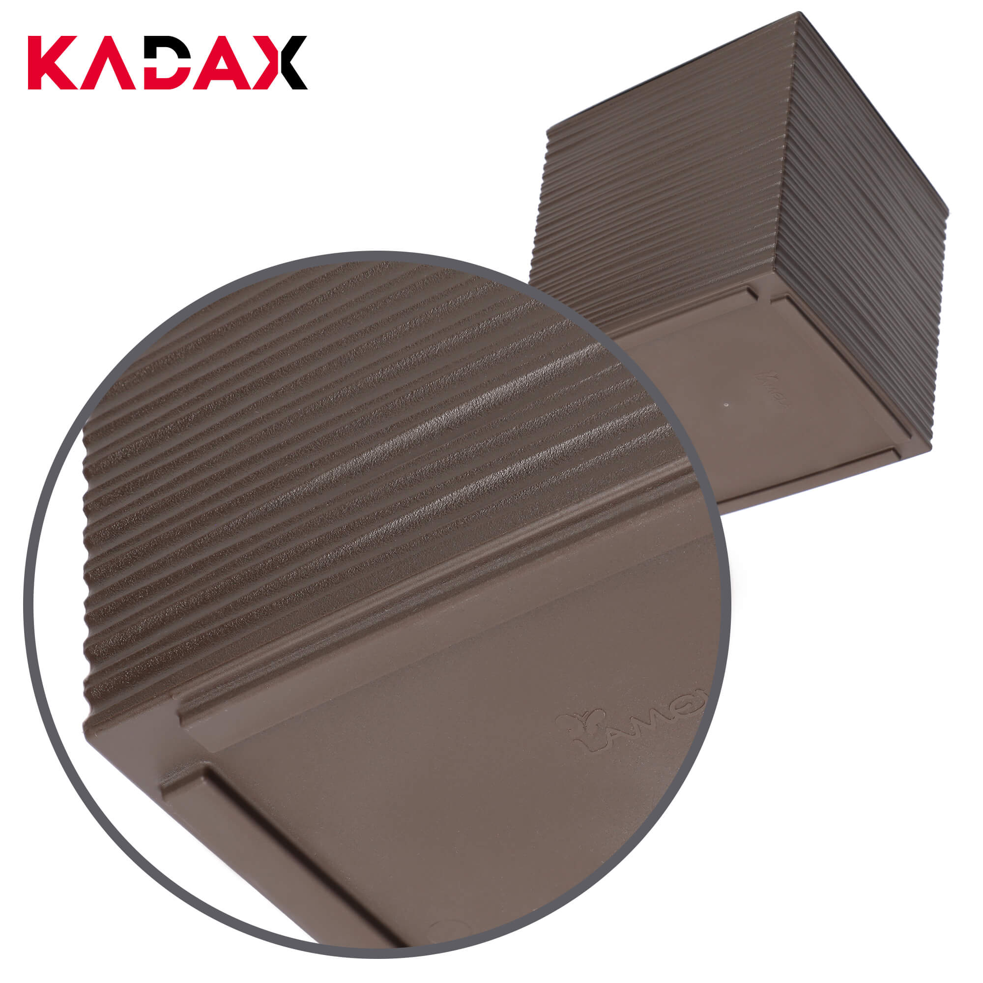 Donica na kwiaty Tres z wkładem dłuto 19 cm, mokka