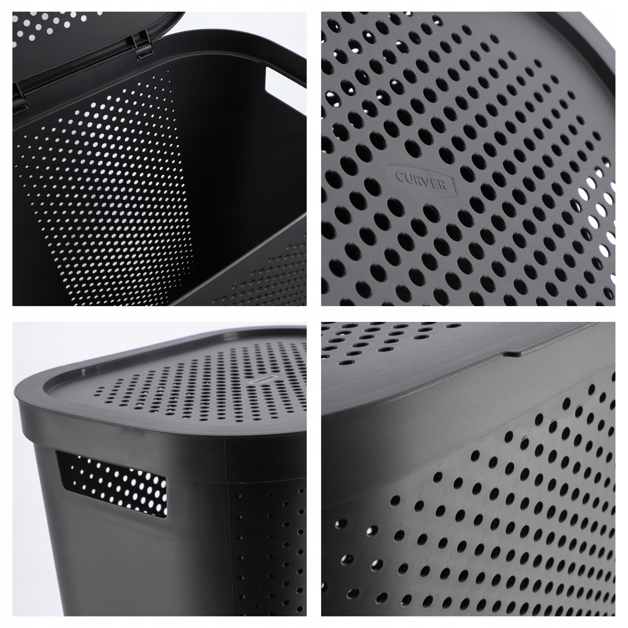 Kosze z pokrywą Curver Infinity 60L mix kolorów, 2szt.