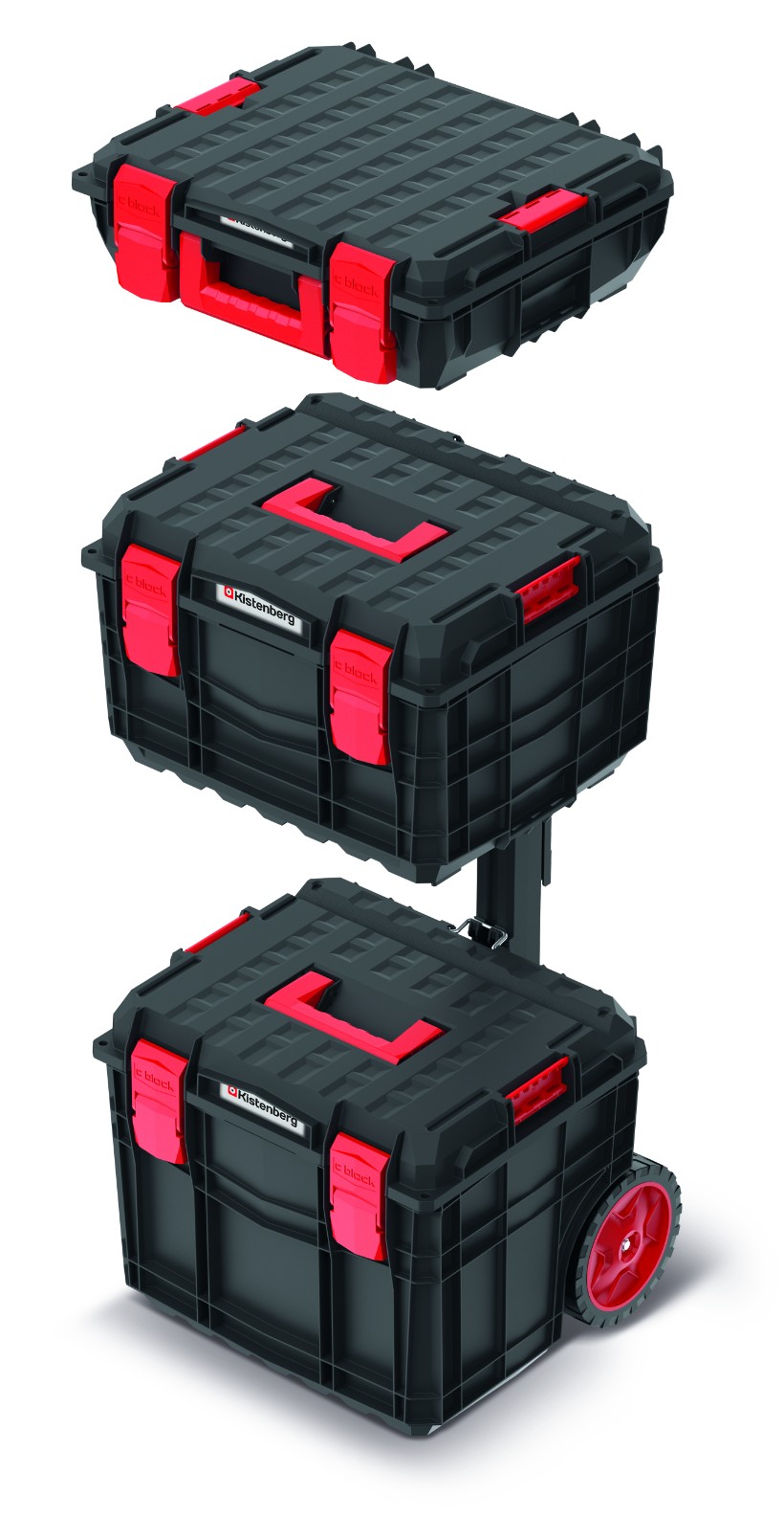 KISTENBERG Zestaw Skrzyń narzędziowych C Block PRO 3w1 80 - KXCS454080 - szary