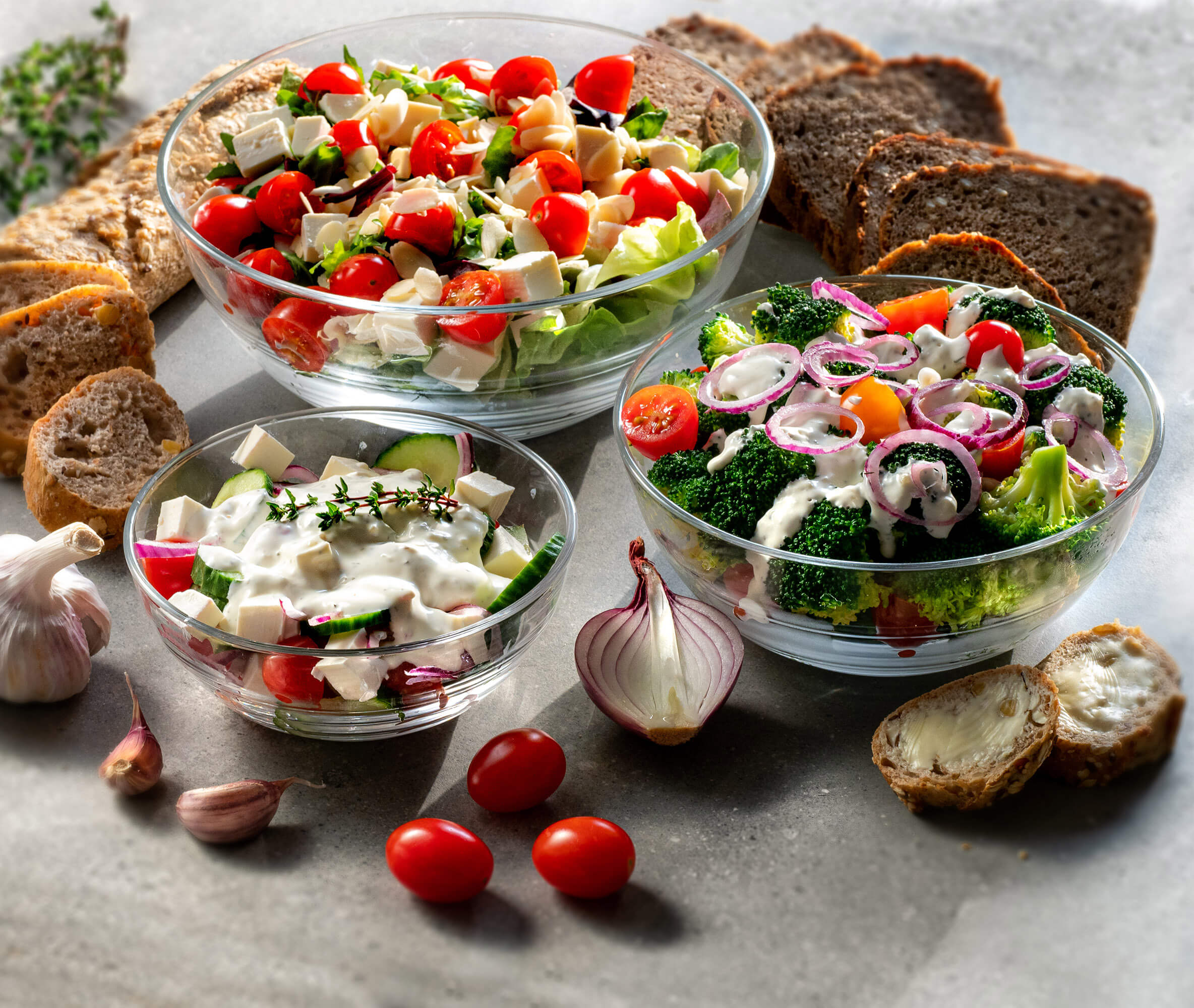 Salaterka szklana 17 cm, 1 szt